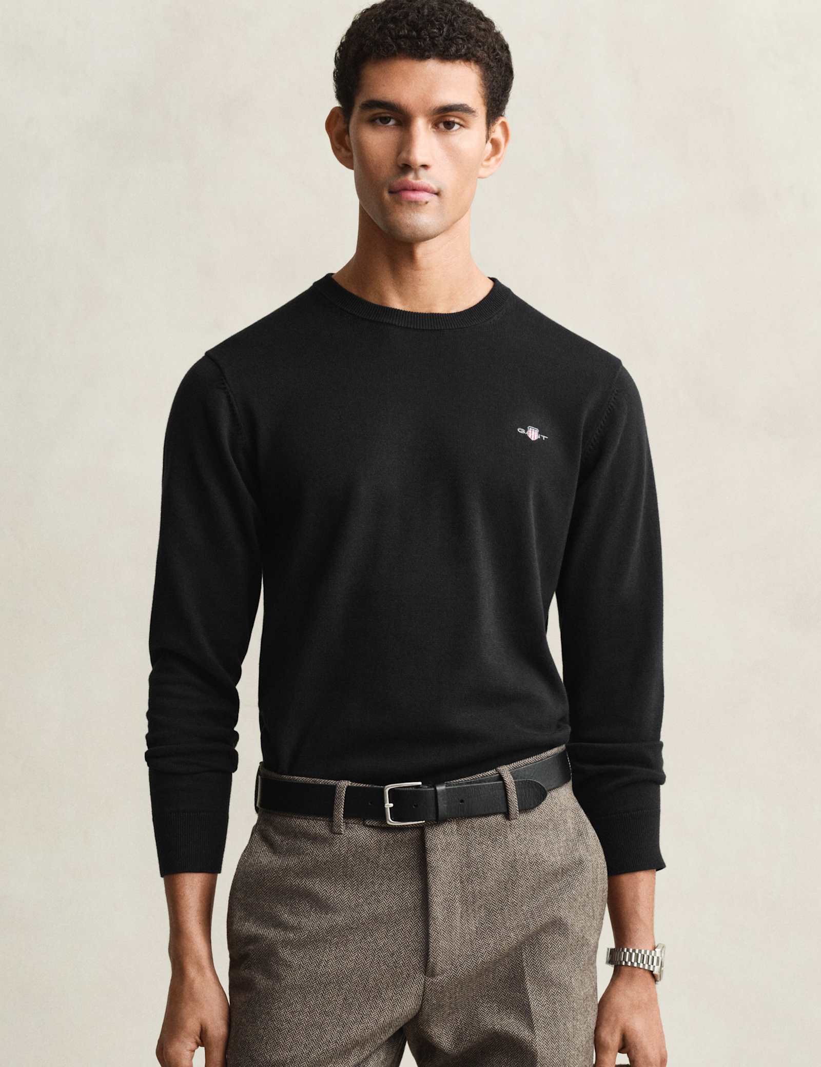 Pure Cotton Crew Neck Jumper - image 1