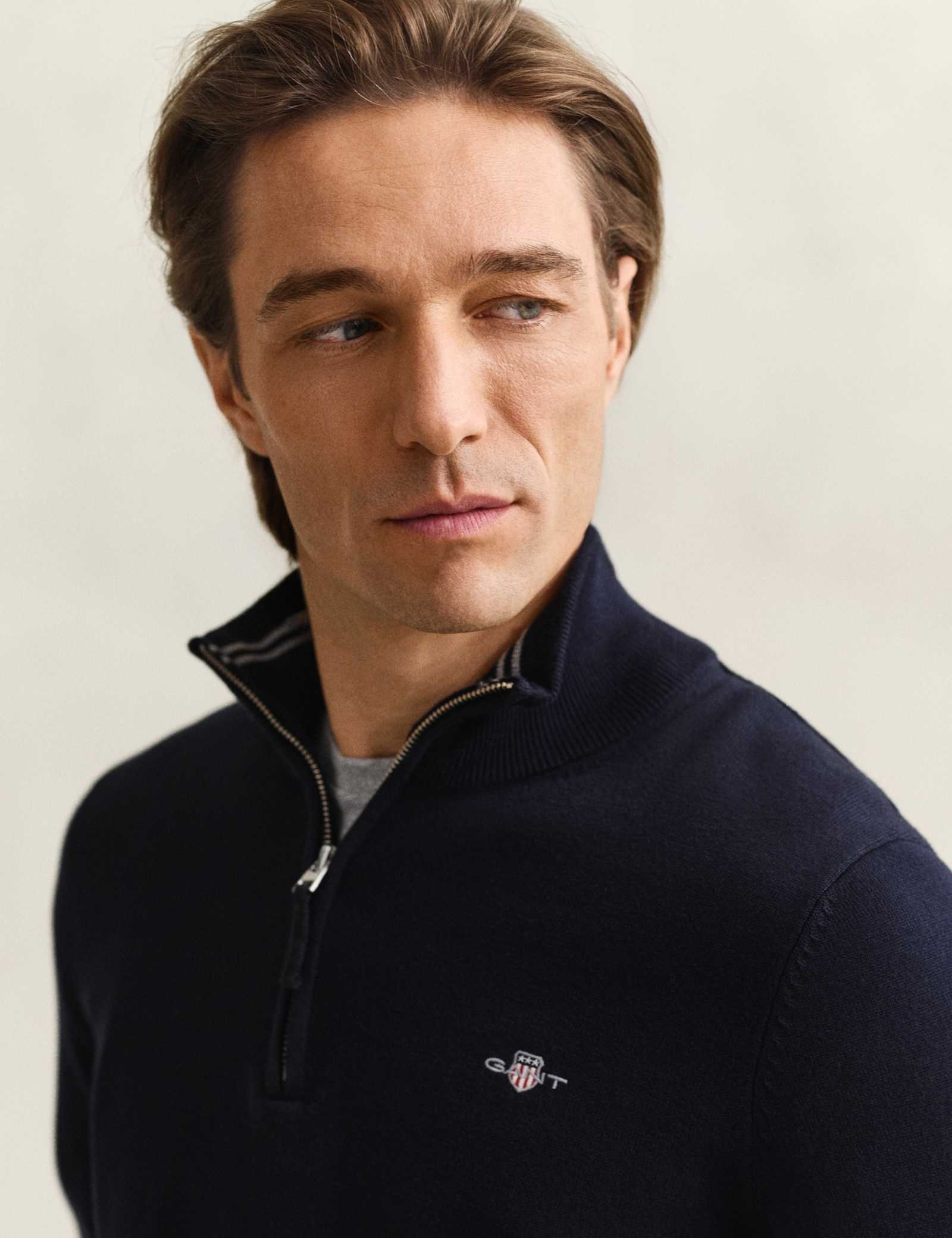 Pure Cotton Funnel Neck Half Zip Jumper - image 2