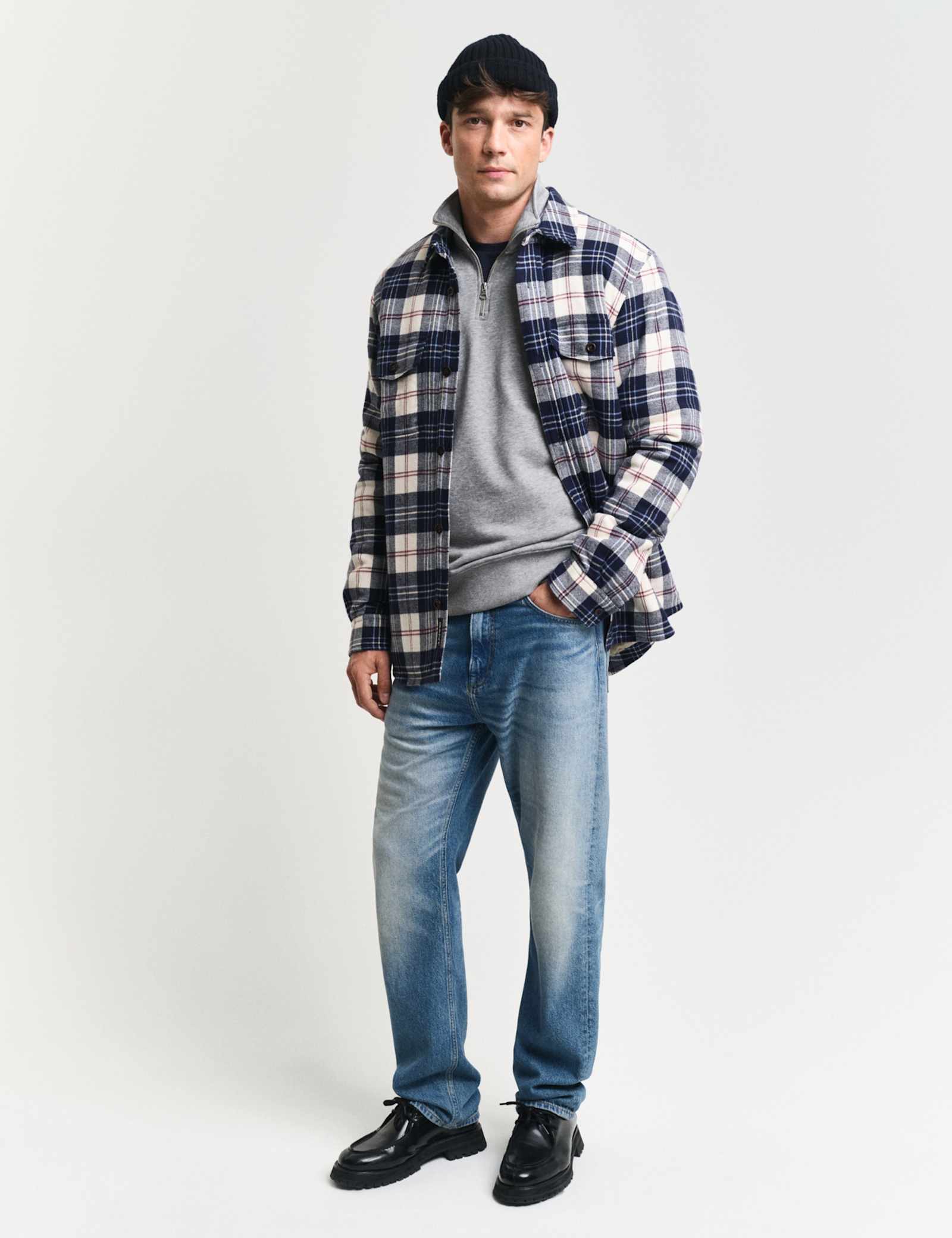Cotton Rich Funnel Neck Half Zip Sweatshirt - image 4