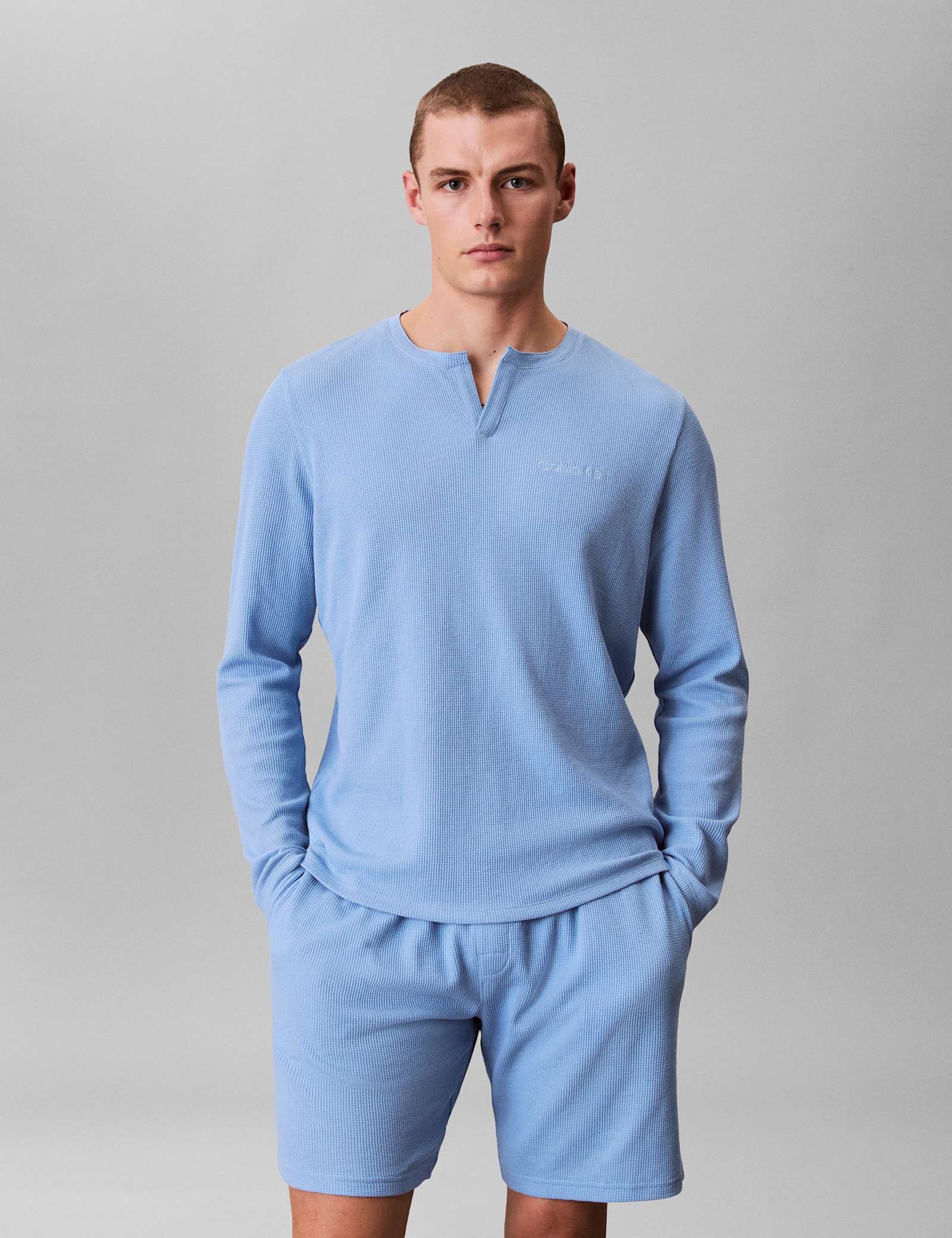 Cotton Rich Waffle Henley Pyjama Top - image 3