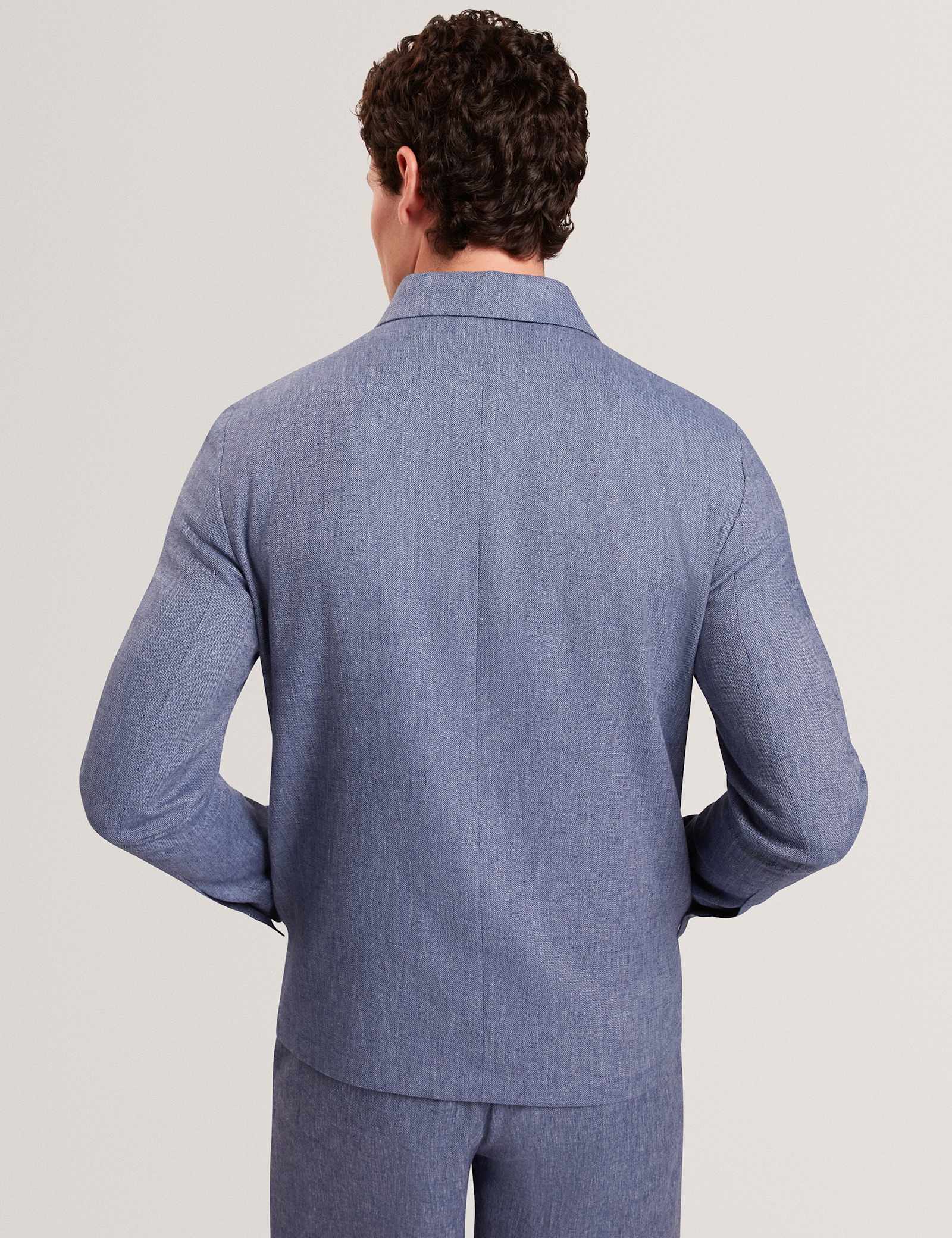 Linen Rich Collared Harrington Jacket - image 3