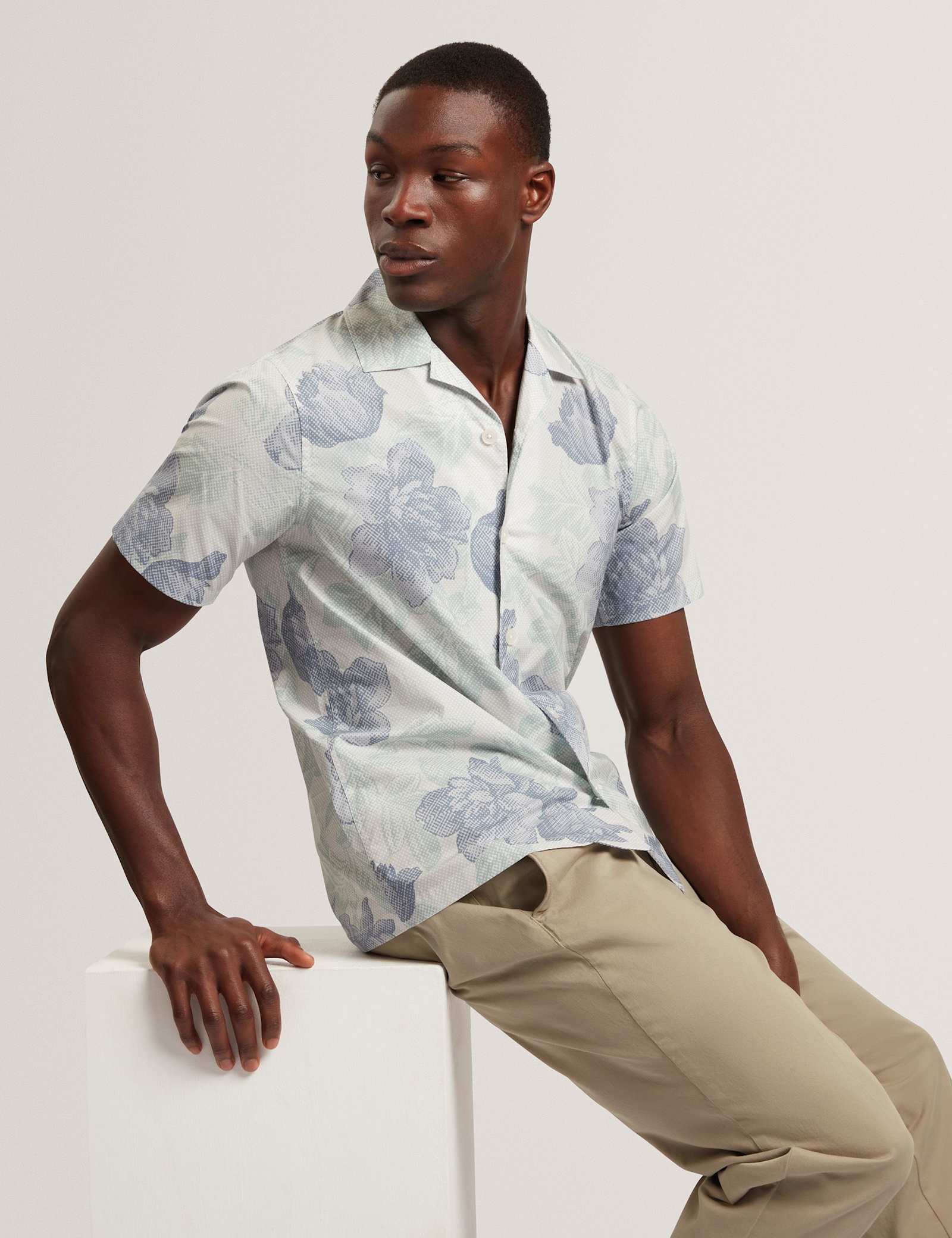 Regular Fit Pure Cotton Floral Short Sleeve Shirt - image 5