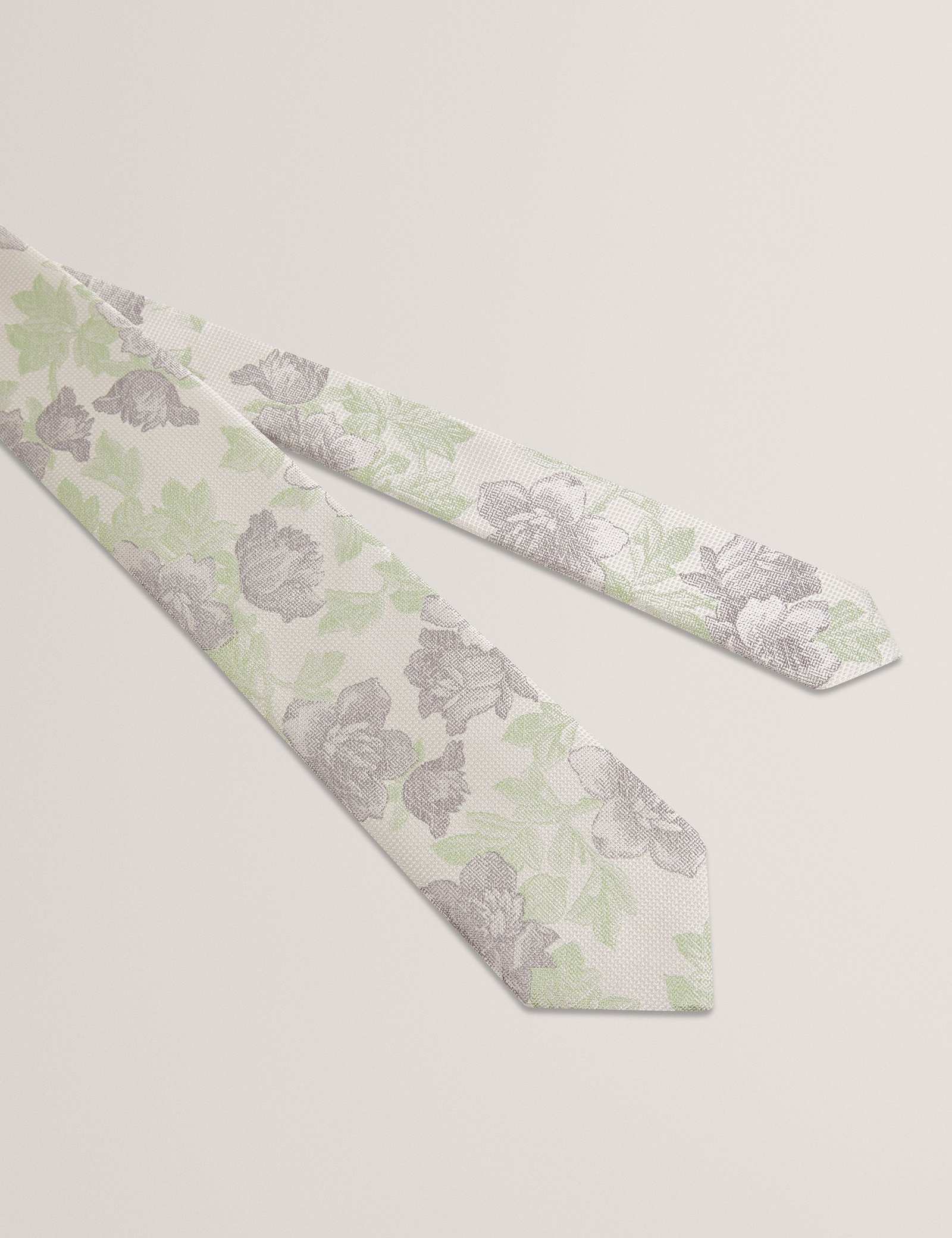 Jacquard Floral Pure Silk Tie - image 3