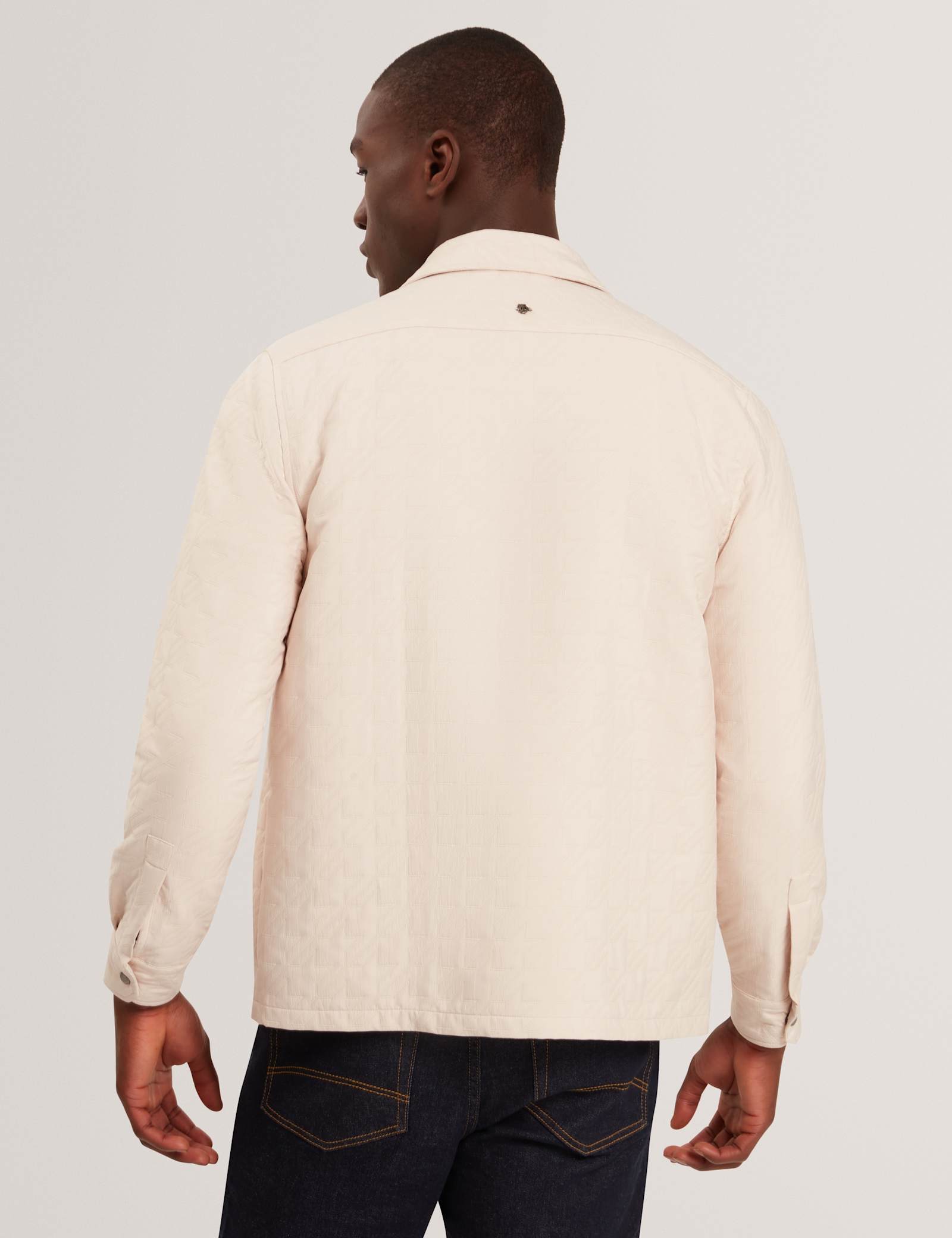 Regular Fit Jacquard Zip Up Overshirt - image 4