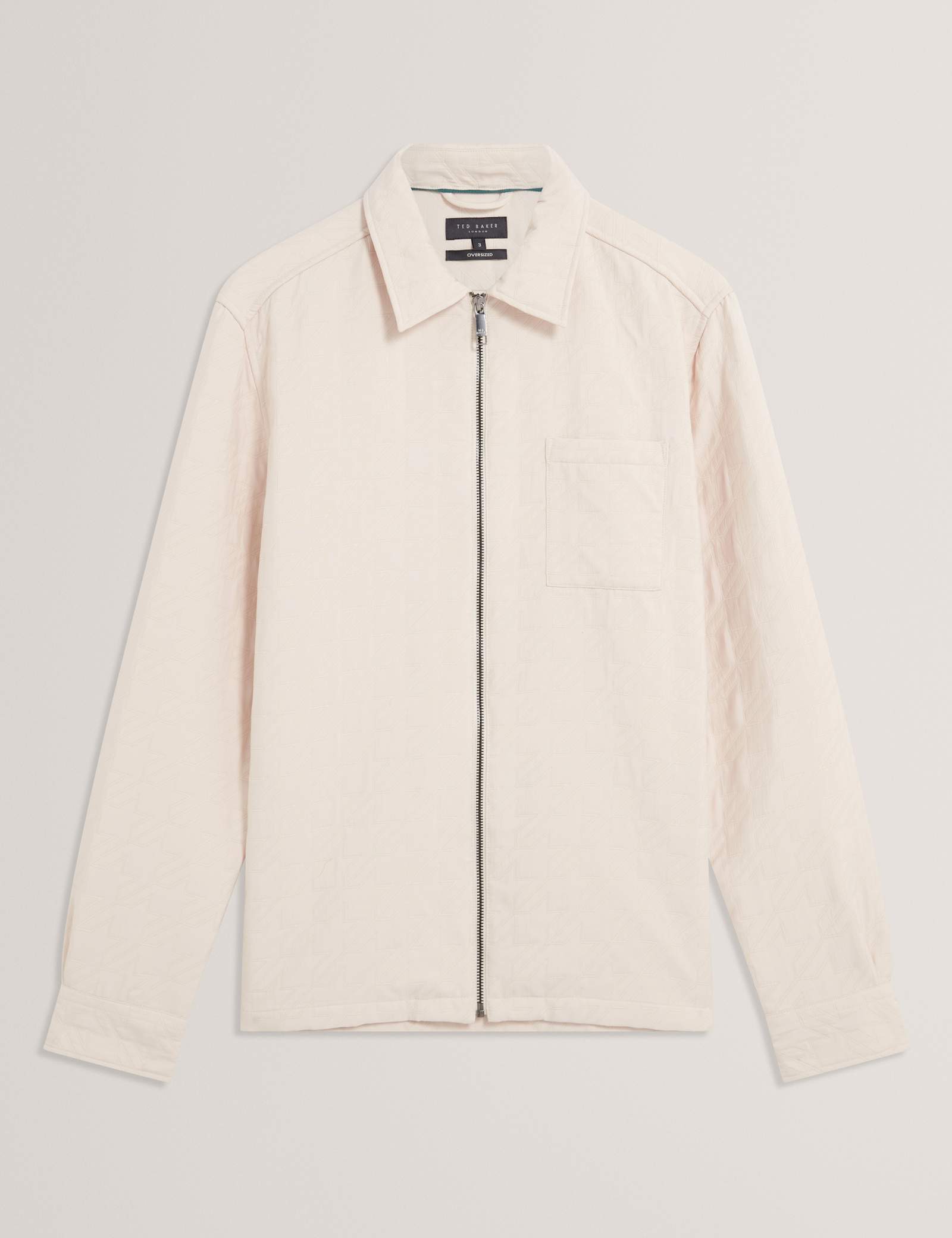 Regular Fit Jacquard Zip Up Overshirt - image 1