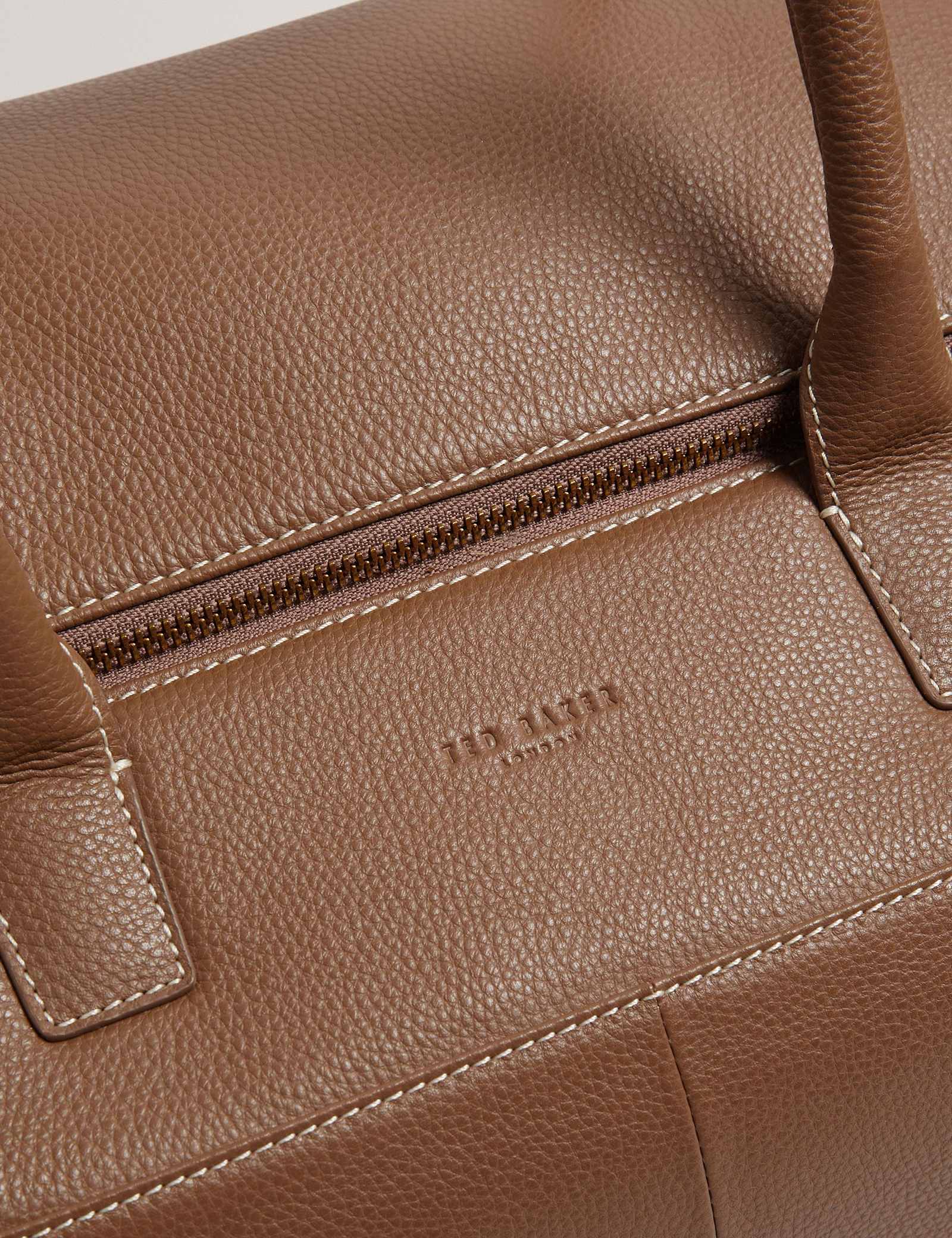 Leather Pebble Grain Weekend Bag - image 2