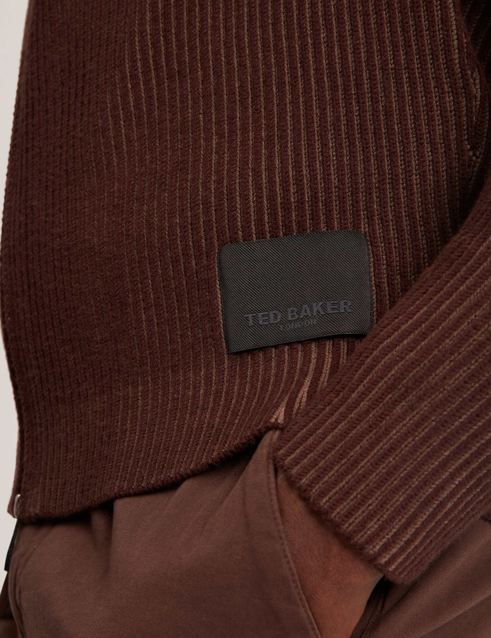 Textured Funnel Neck Knitted Jacket - image 3