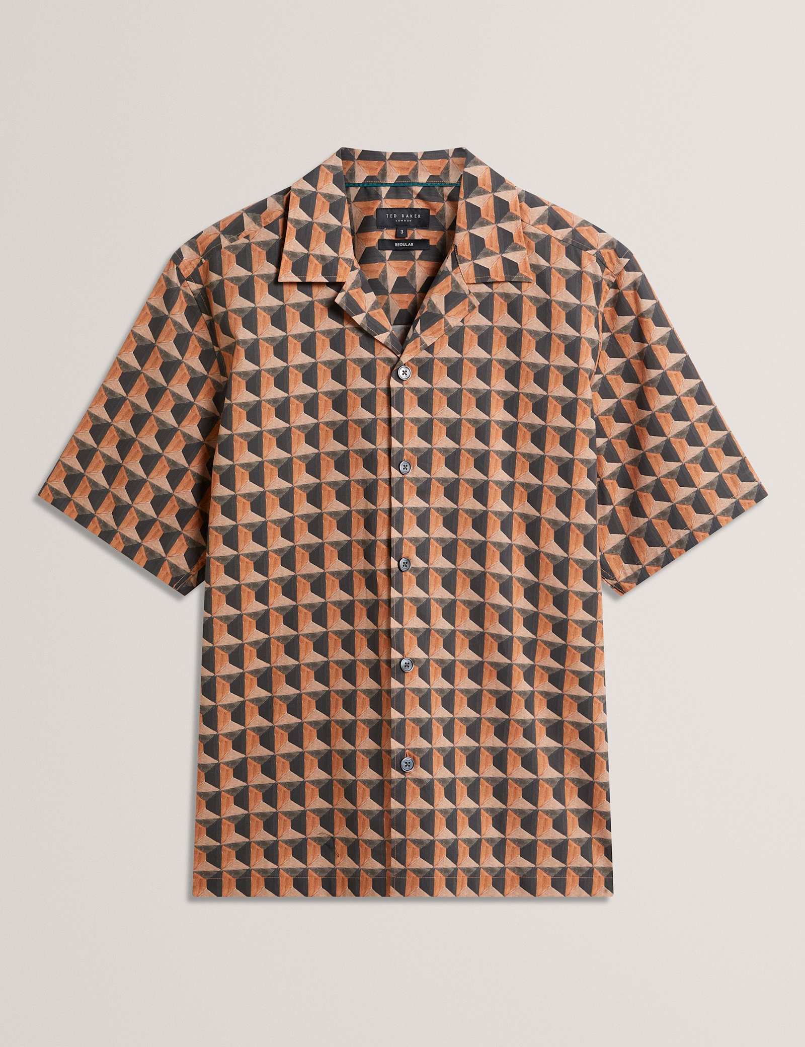 Pure Cotton Geometric Print Shirt - image 1