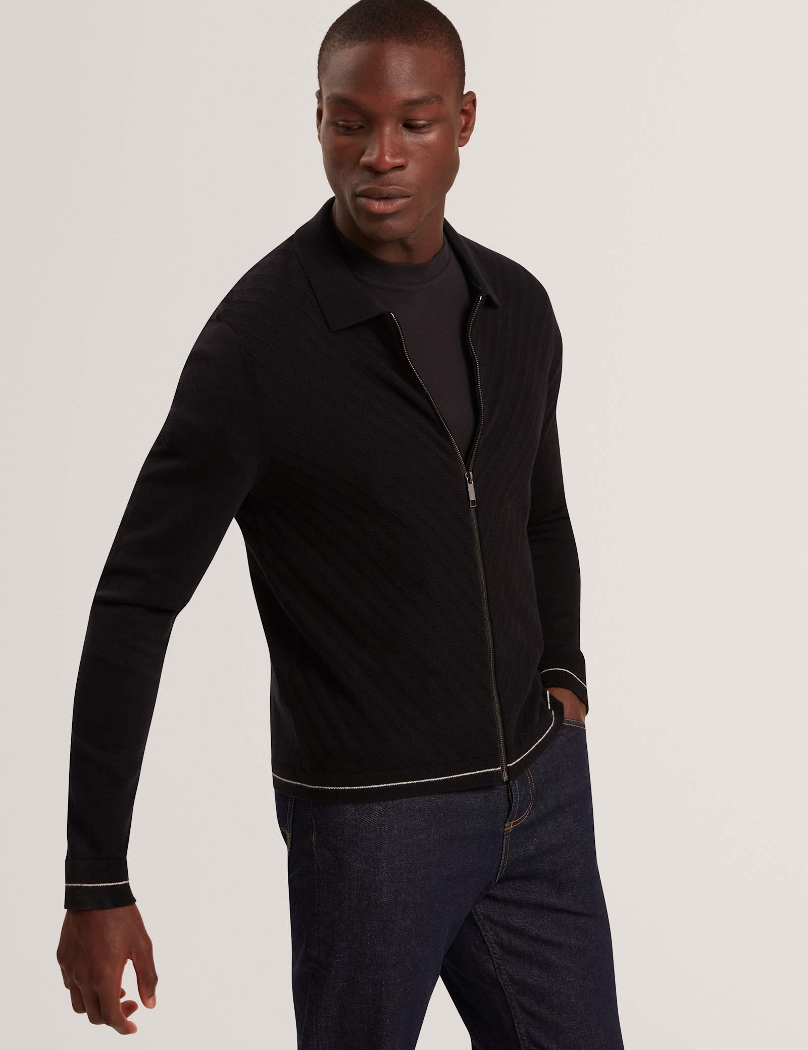 Cotton Rich Textured Knitted Jacket - image 5