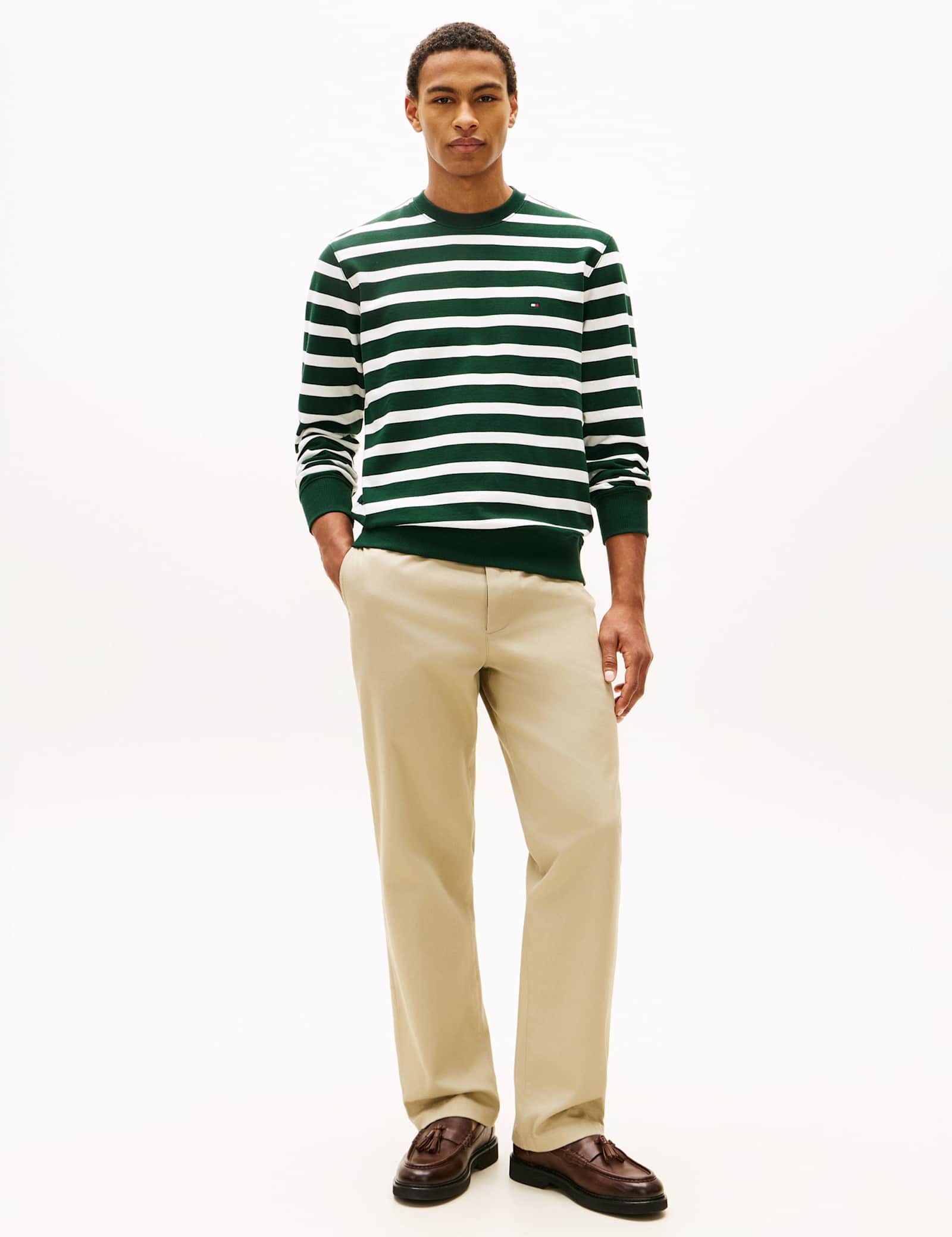 Pure Cotton Striped Crew Neck Sweatshirt - image 5