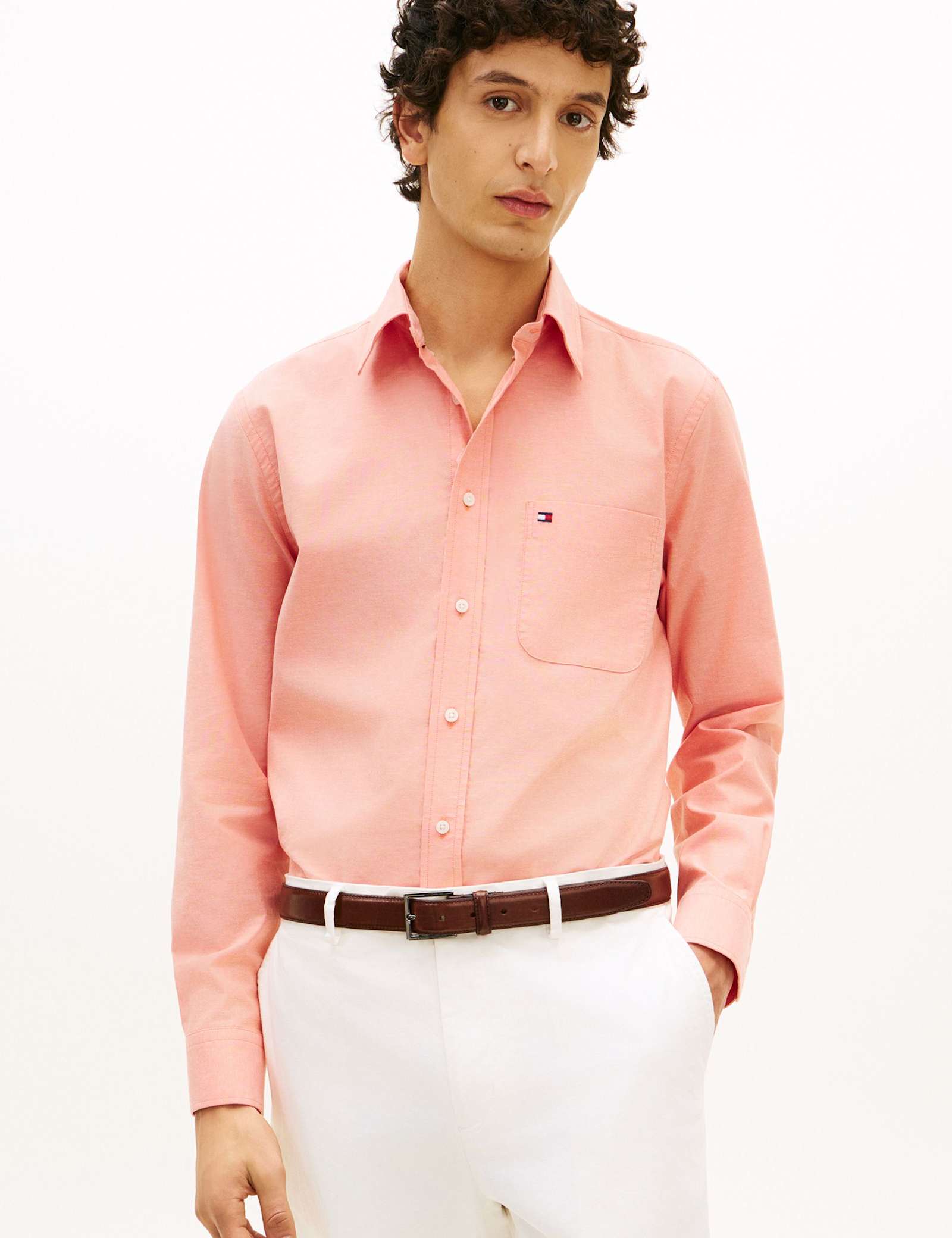 Slim Fit Cotton Rich Oxford Shirt - image 4
