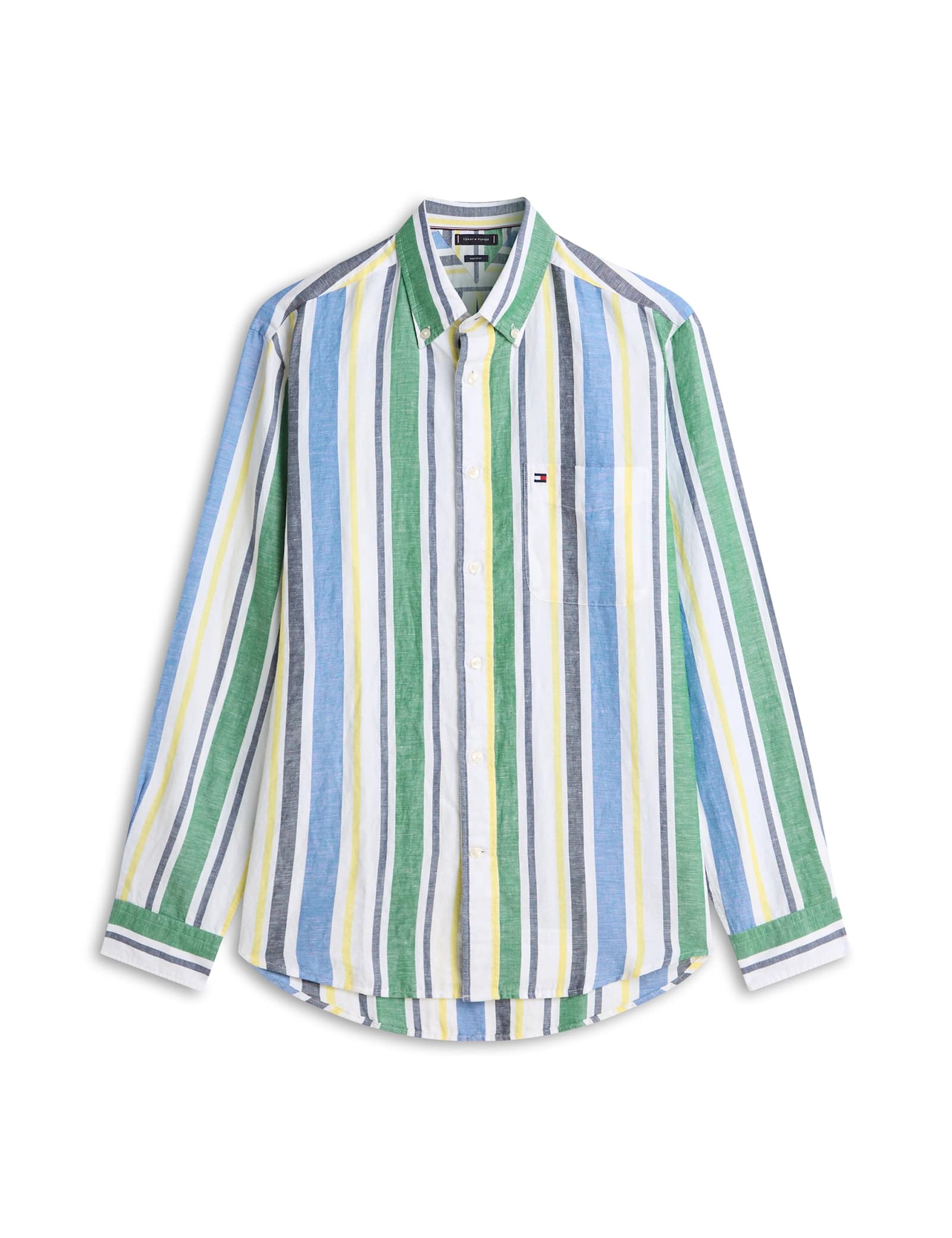 Regular Fit Linen Blend Striped Shirt - image 1