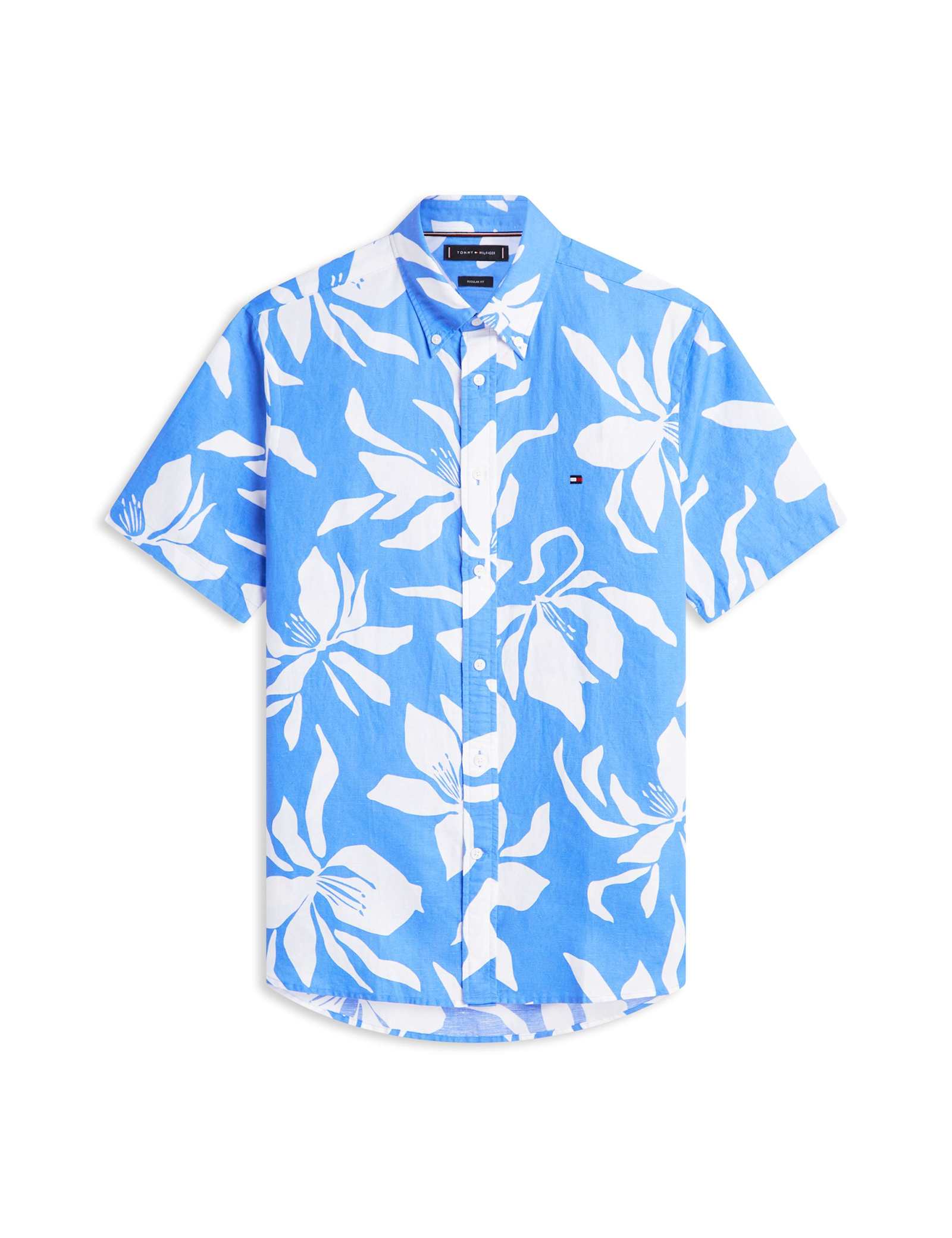 Regular Fit Linen Blend Floral Shirt - image 1