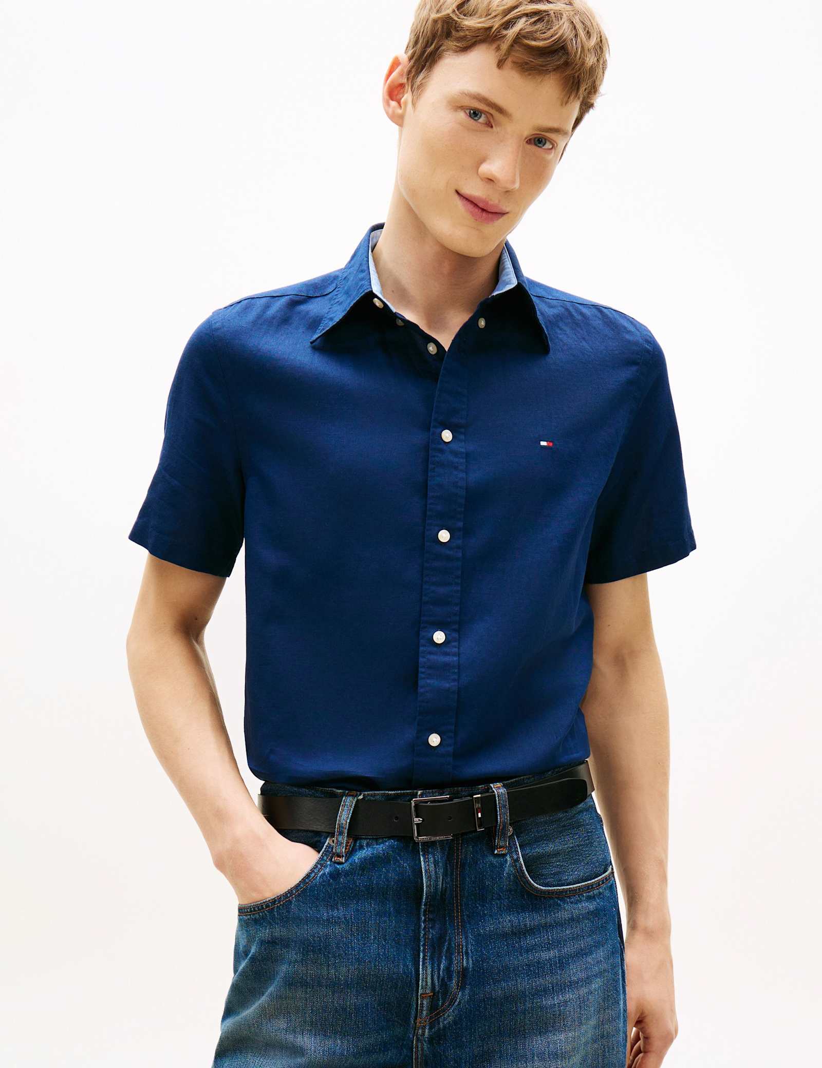Regular Fit Linen Blend Shirt - image 3