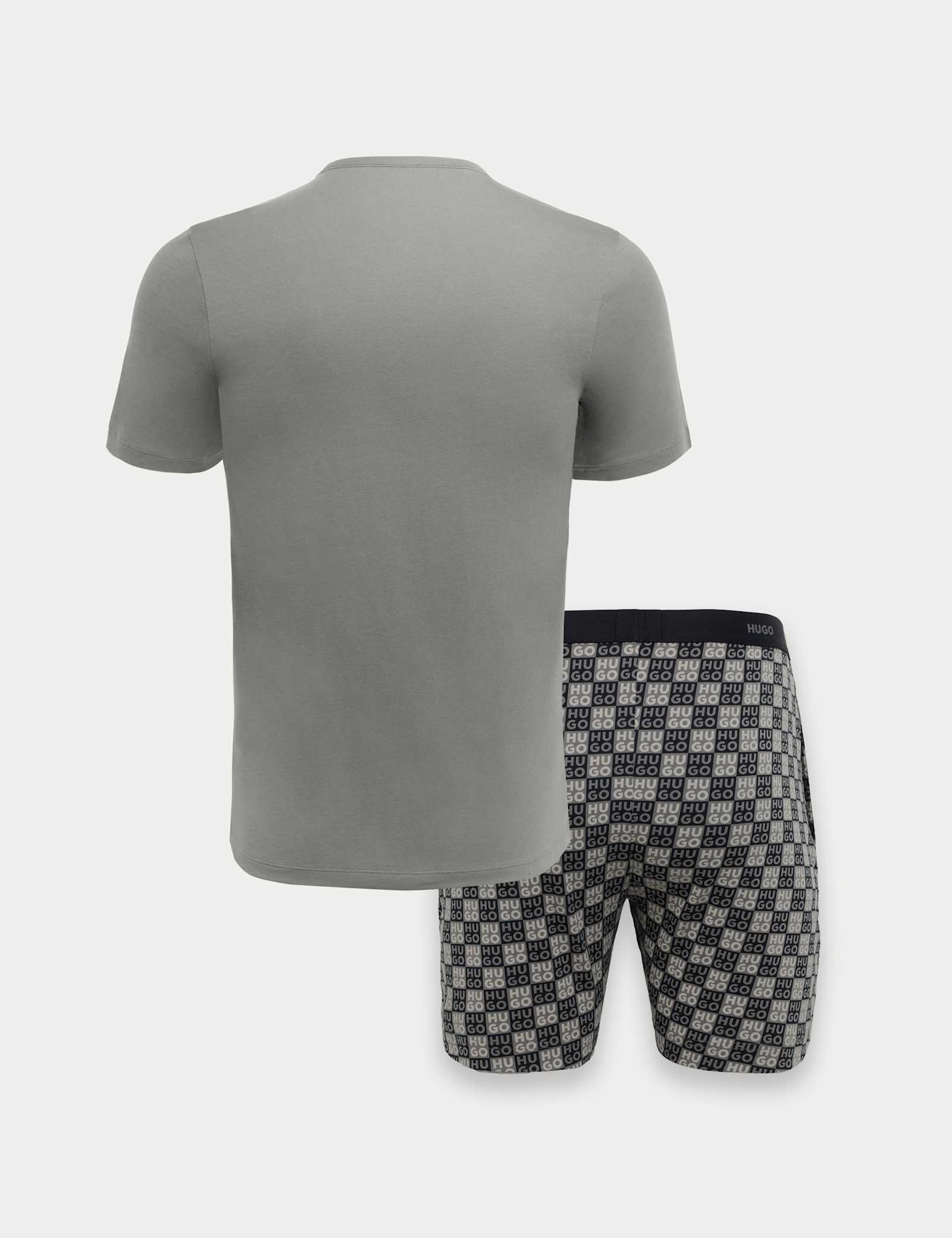 Cotton Rich Stretch Logo Print Pyjama Set - image 4