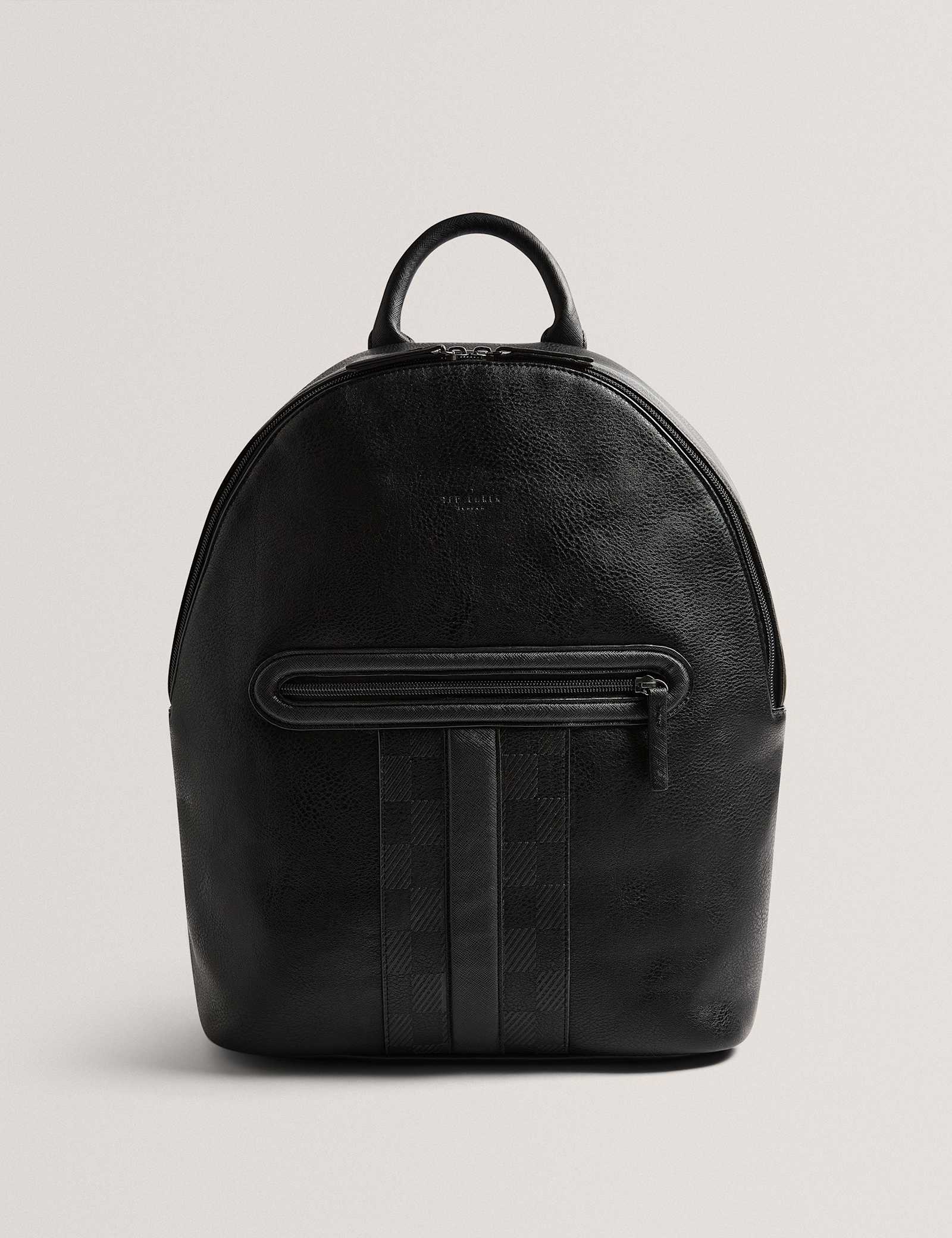 Faux Leather Checked Backpack - image 1