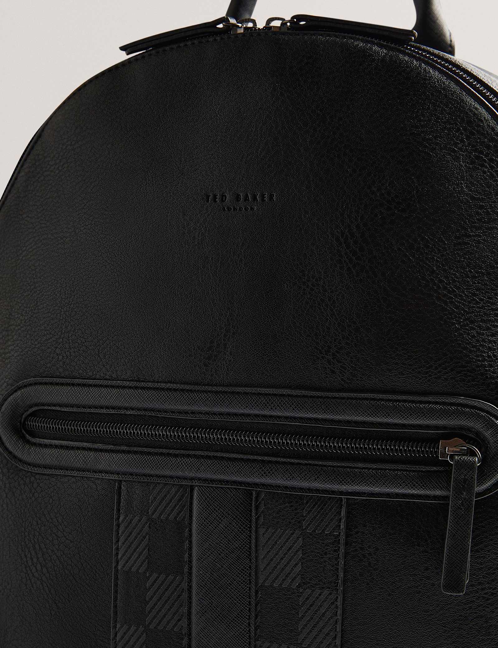 Faux Leather Checked Backpack - image 2
