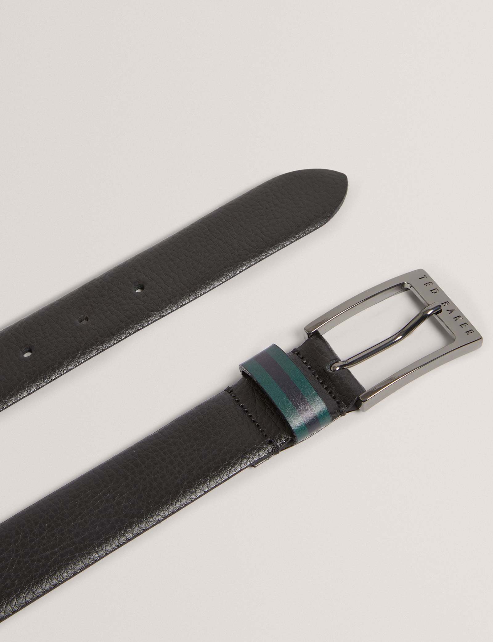 Leather Stripe Detail Belt - image 2