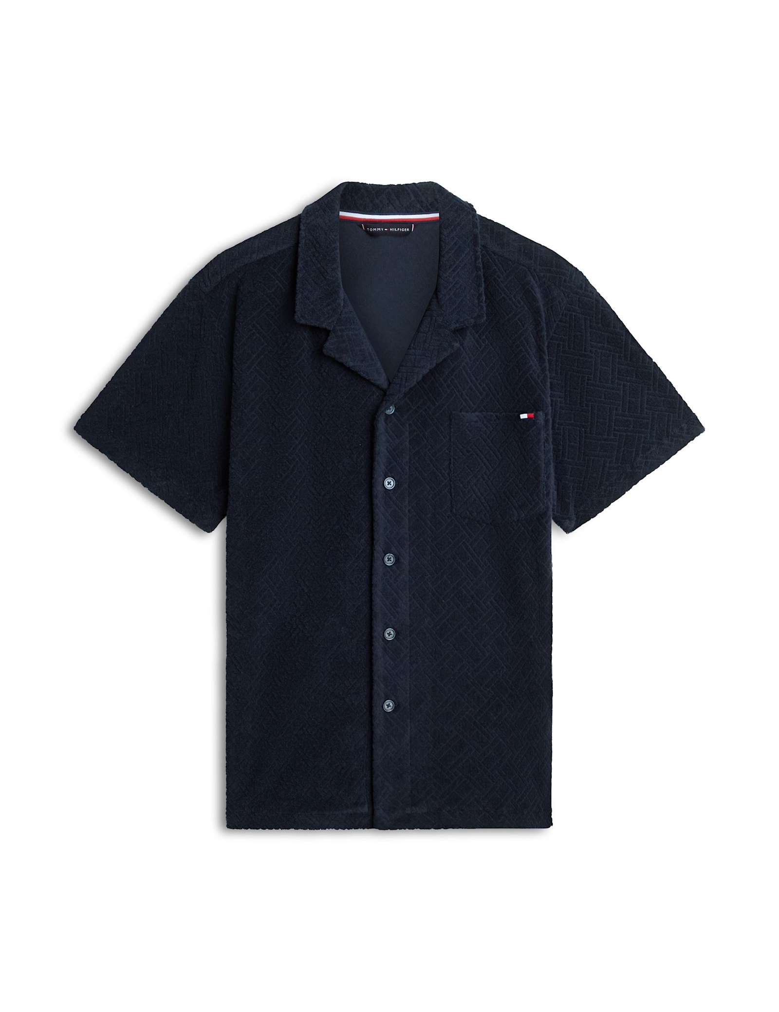 Cotton Rich Jersey Textured Short Sleeve Shirt - image 1