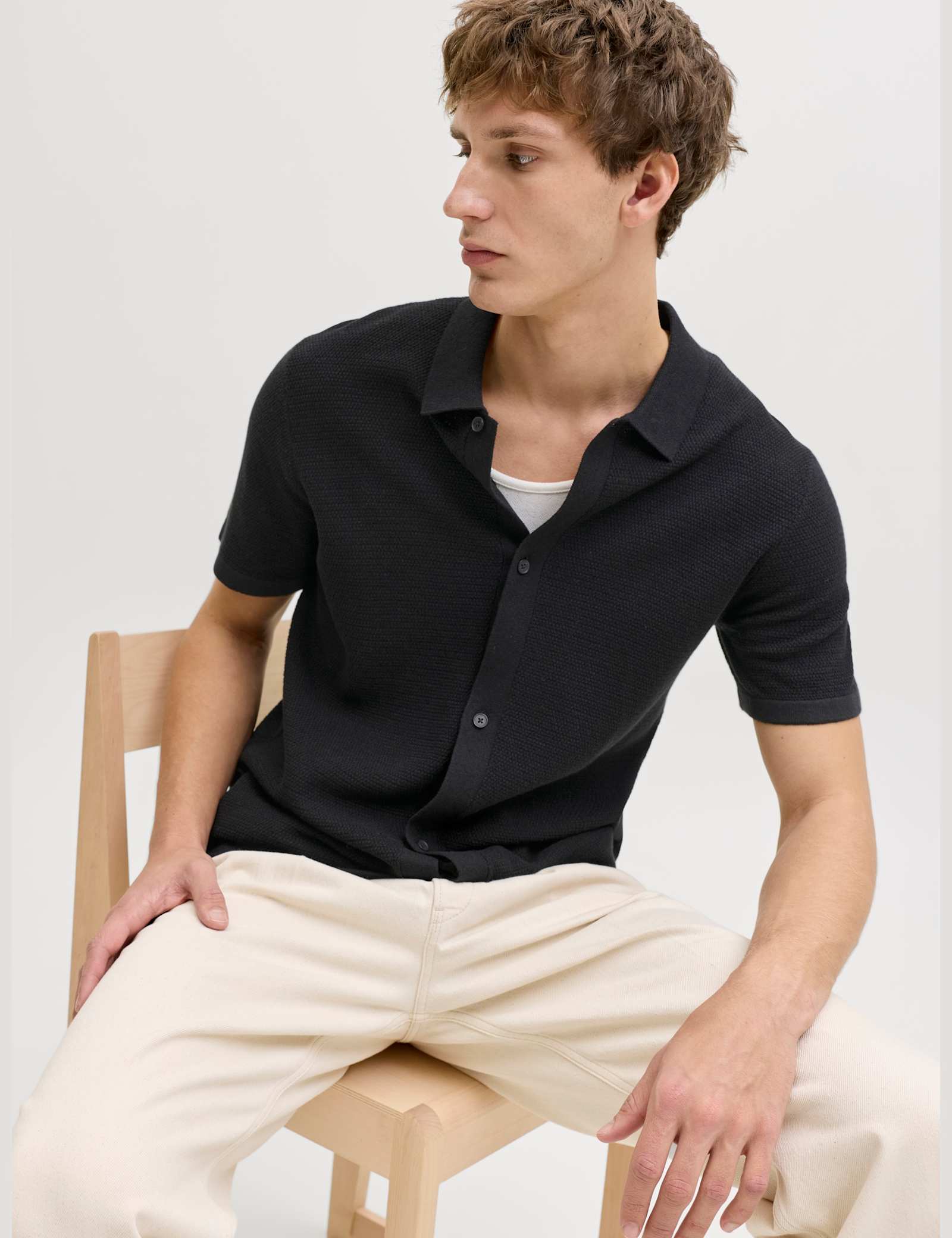 Regular Fit Cotton Rich Knitted Short Sleeve Shirt - image 5