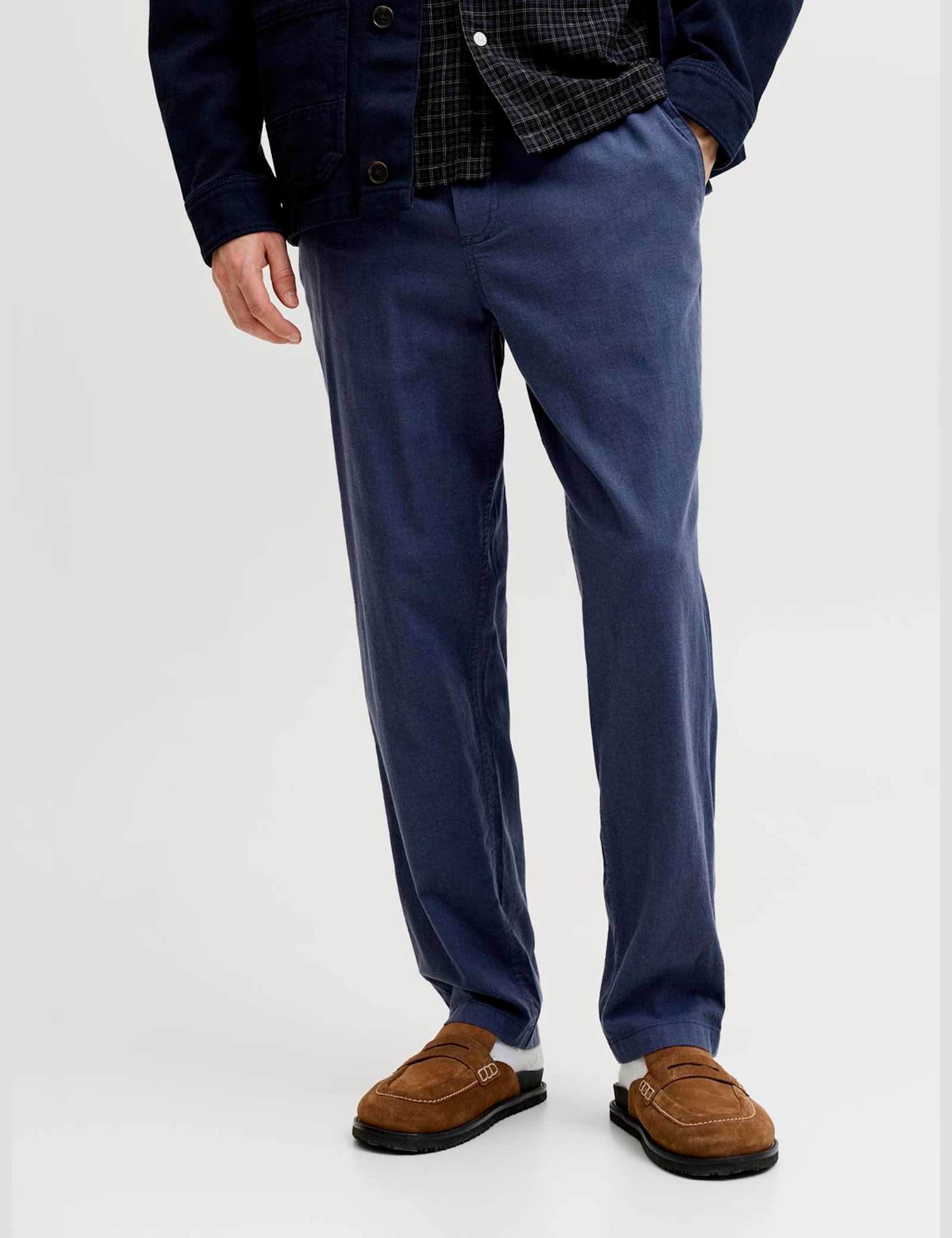 Regular Fit Cotton Linen Blend Joggers - image 1
