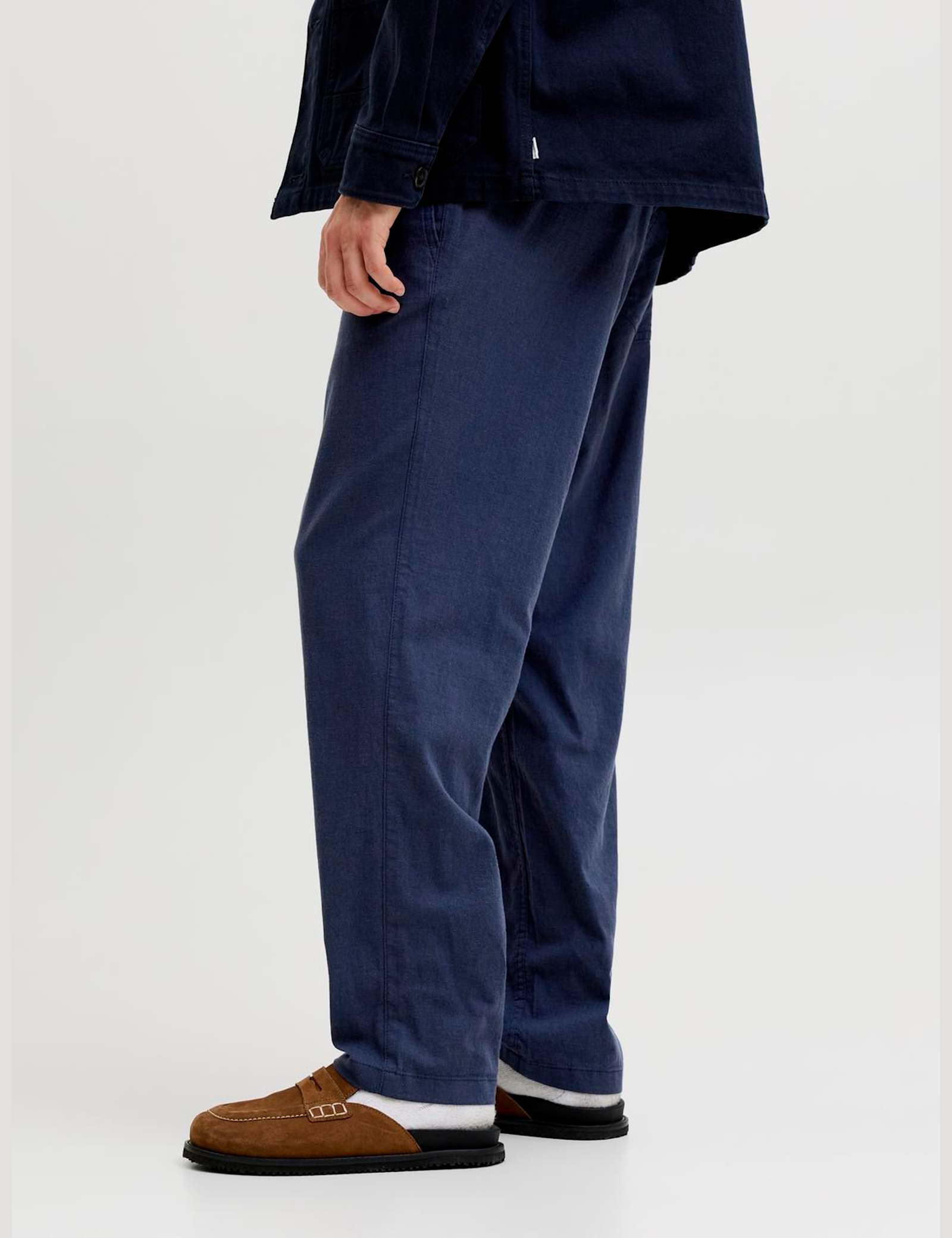 Regular Fit Cotton Linen Blend Joggers - image 4
