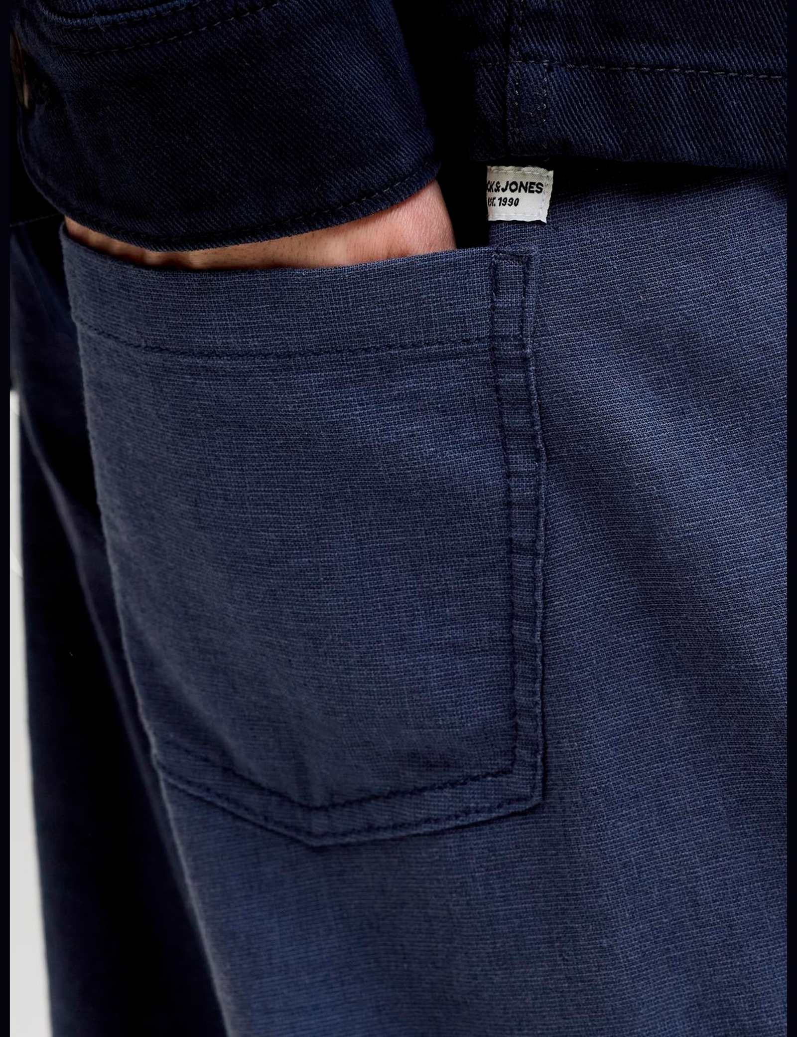 Regular Fit Cotton Linen Blend Joggers - image 3
