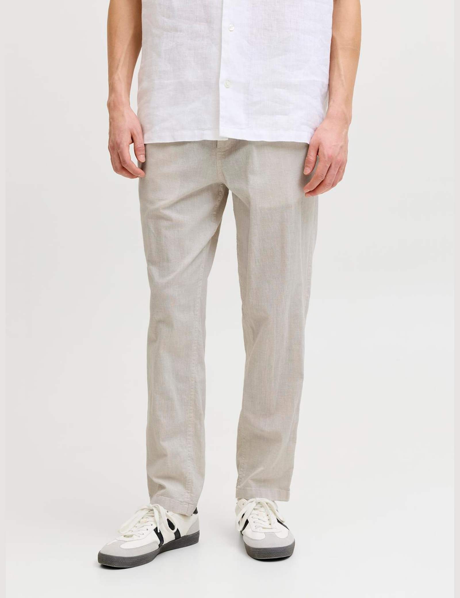 Regular Fit Cotton Linen Blend Joggers - image 2
