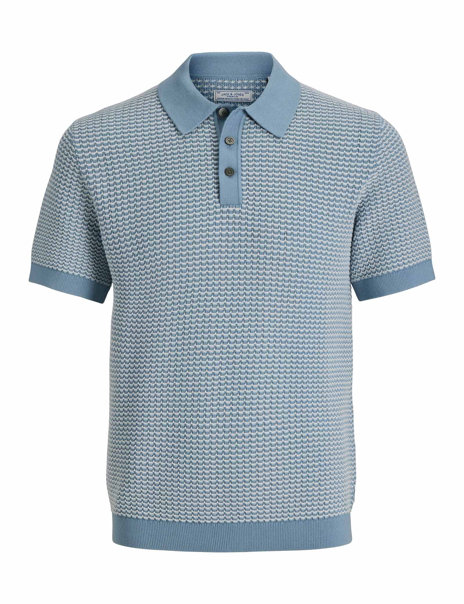 Pure Cotton Textured Knitted Polo Shirt - image 3