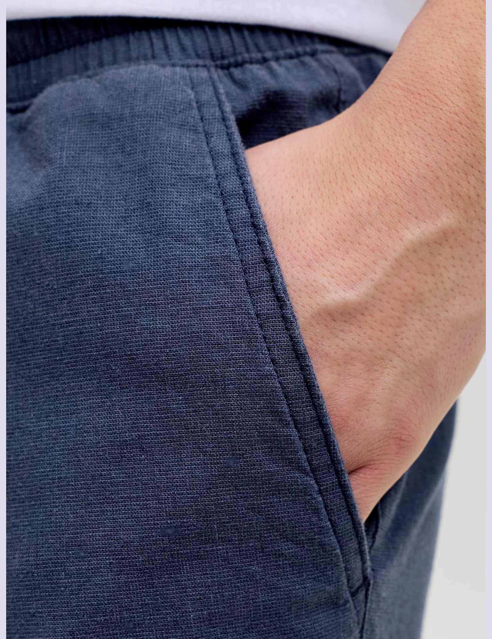 Cotton Linen Blend Shorts - image 3