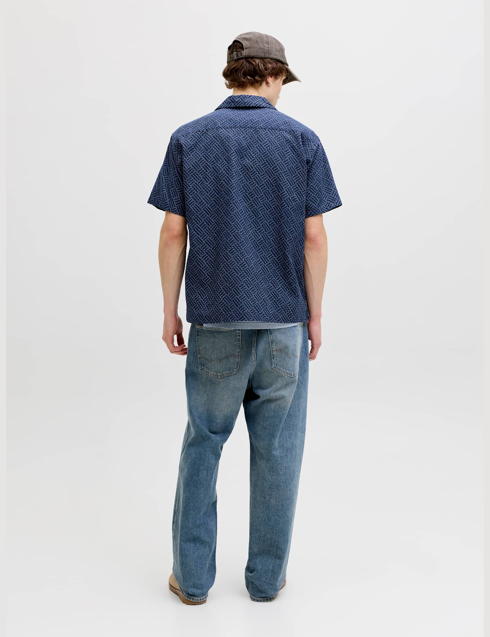 Relaxed Fit Pure Cotton Geometric Short Sleeve Shirt - image 5