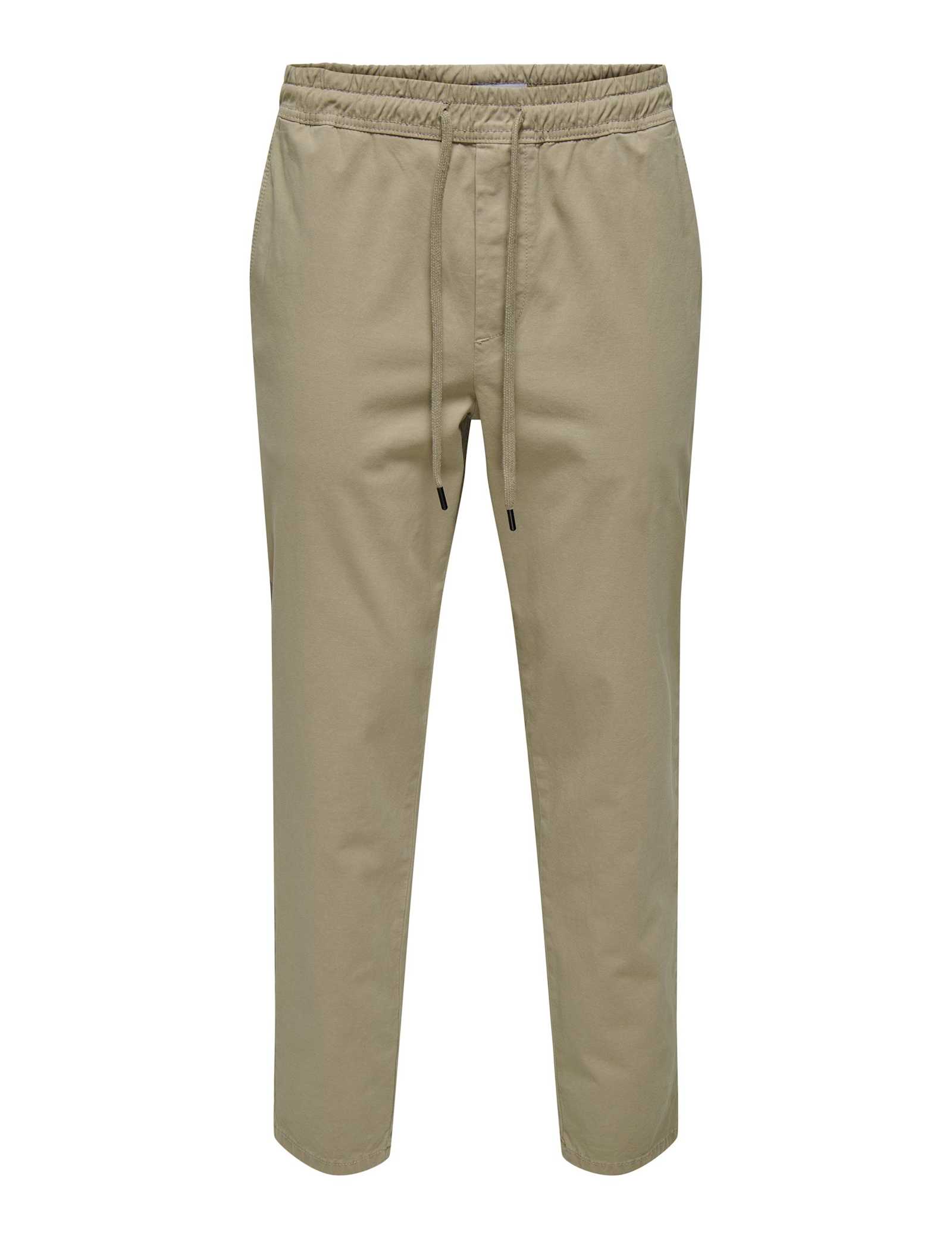 Tapered Fit Elasticated Waist Stretch Trousers - image 1