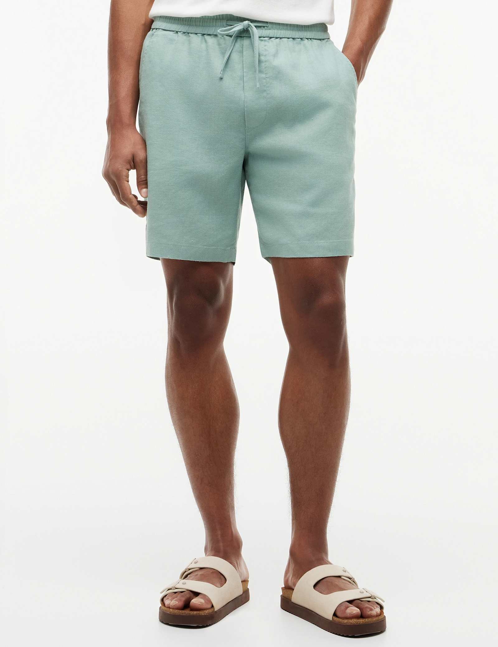 Regular Fit Linen Rich Lightweight Shorts - image 4