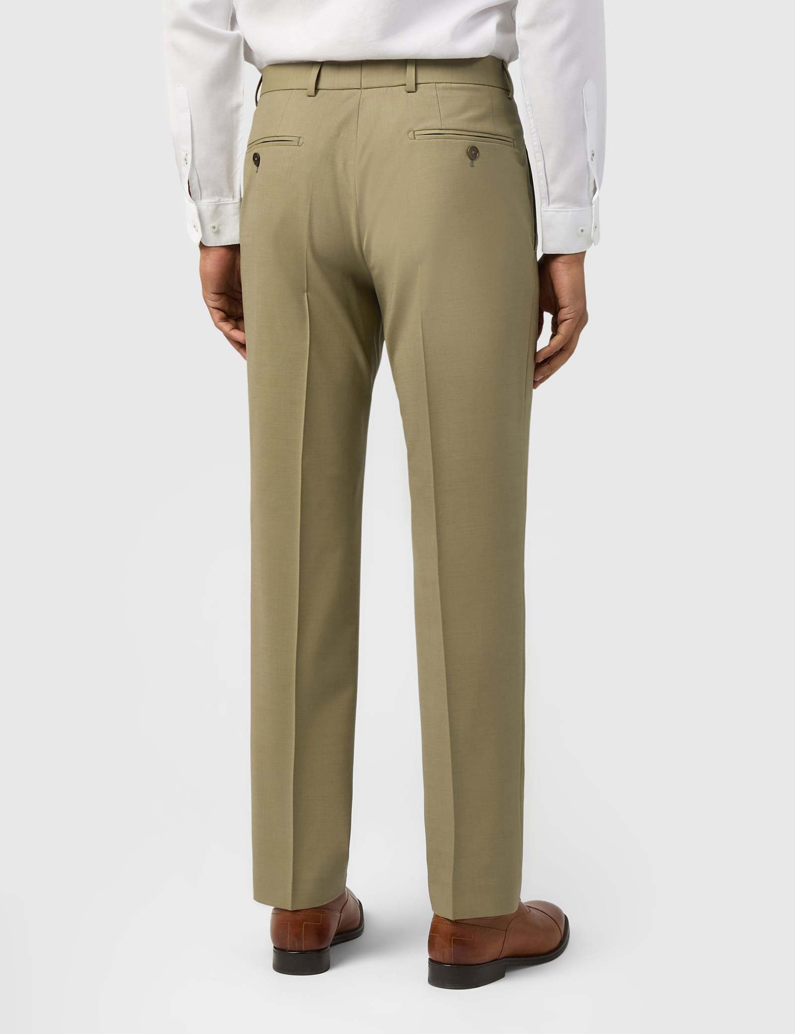 Slim Fit Wool Blend Suit Trousers - image 3