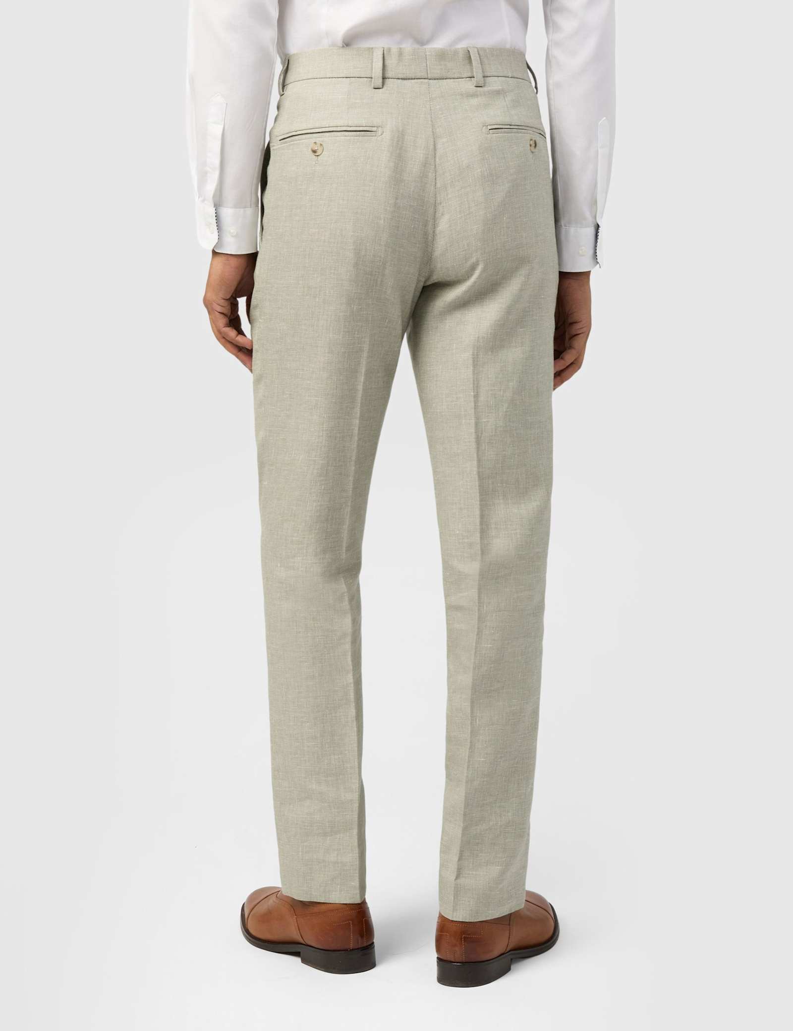 Slim Fit Linen Rich Suit Trousers - image 2