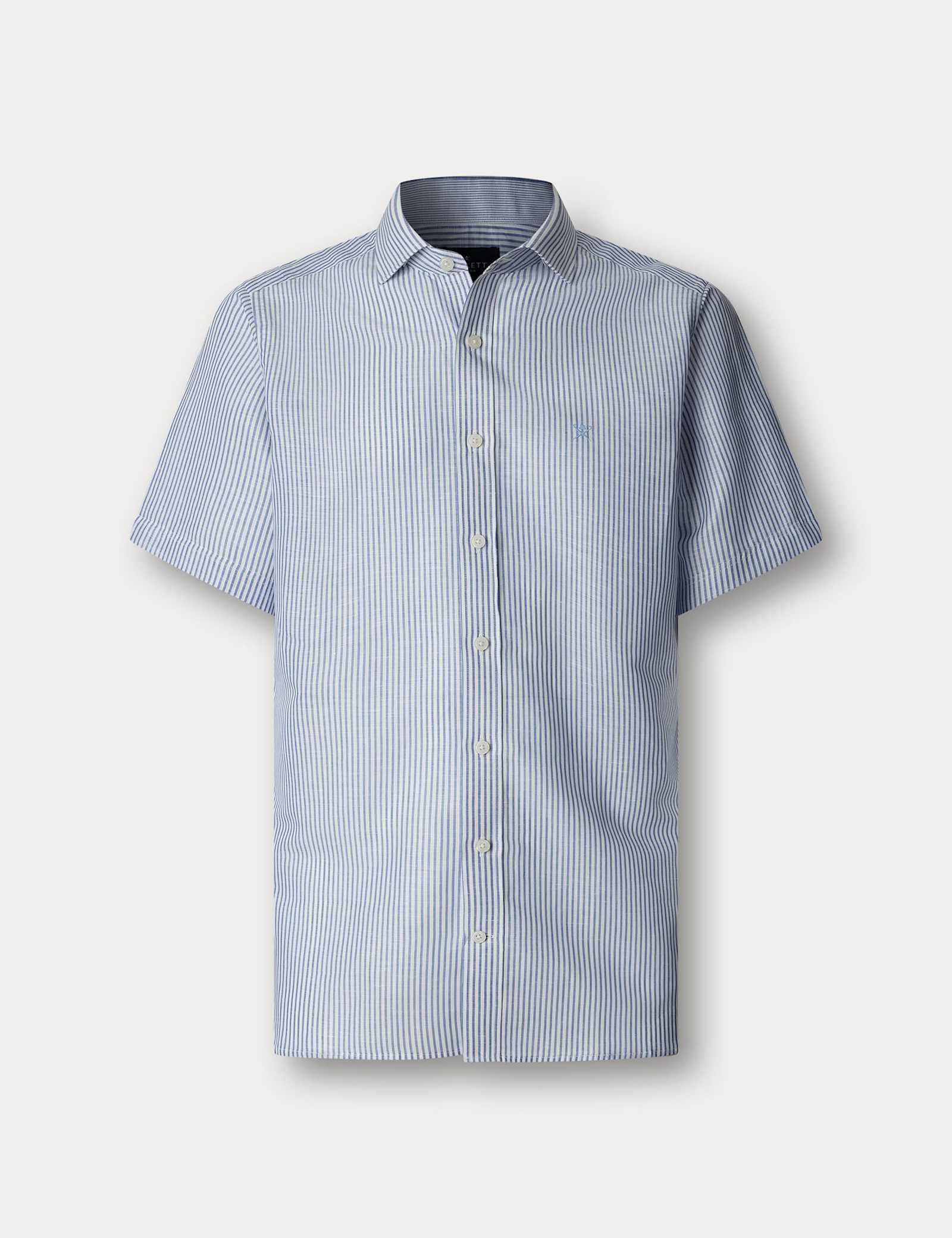 Tailored Linen Rich Bengal Short Sleeve Shirt - image 1