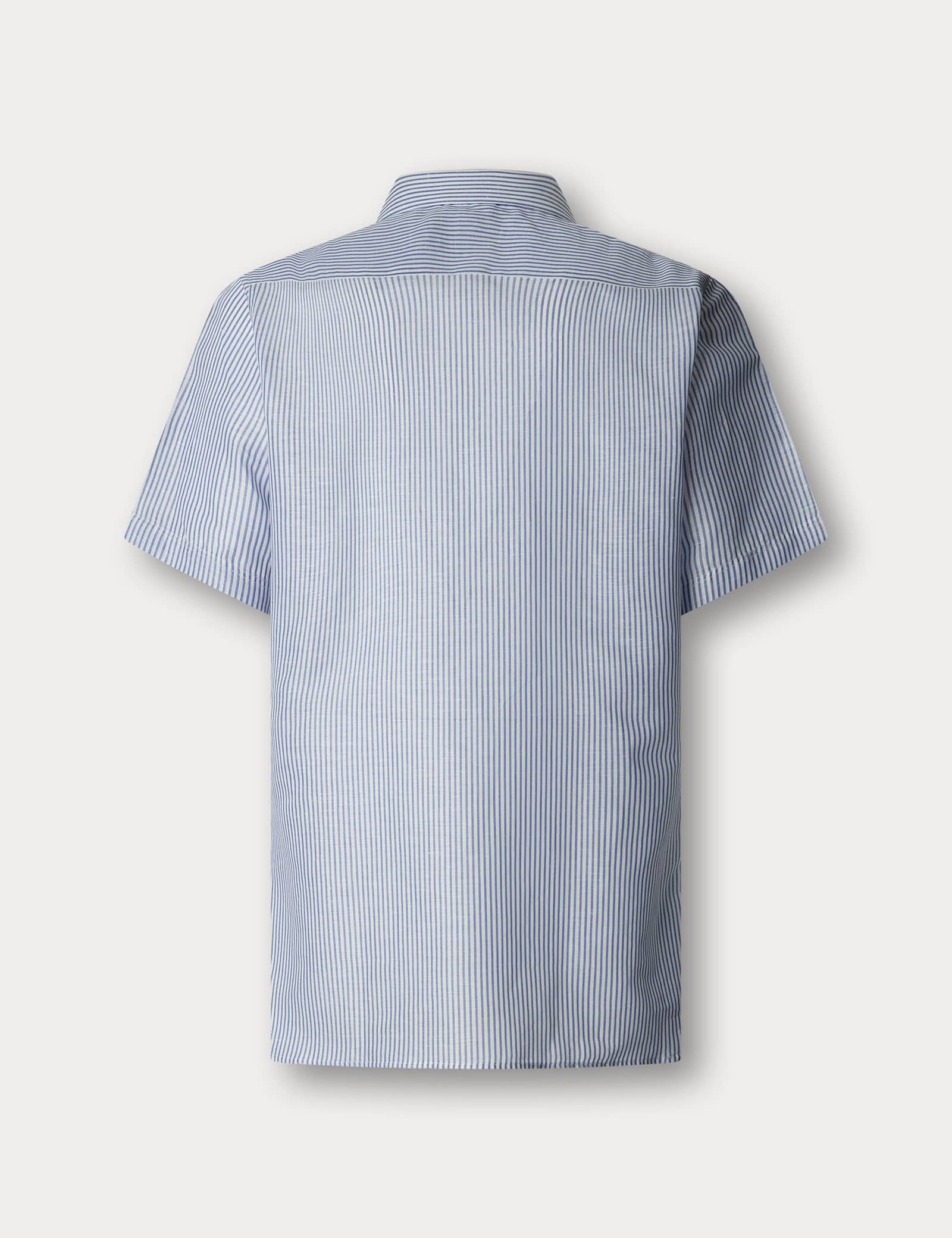 Tailored Linen Rich Bengal Short Sleeve Shirt - image 2