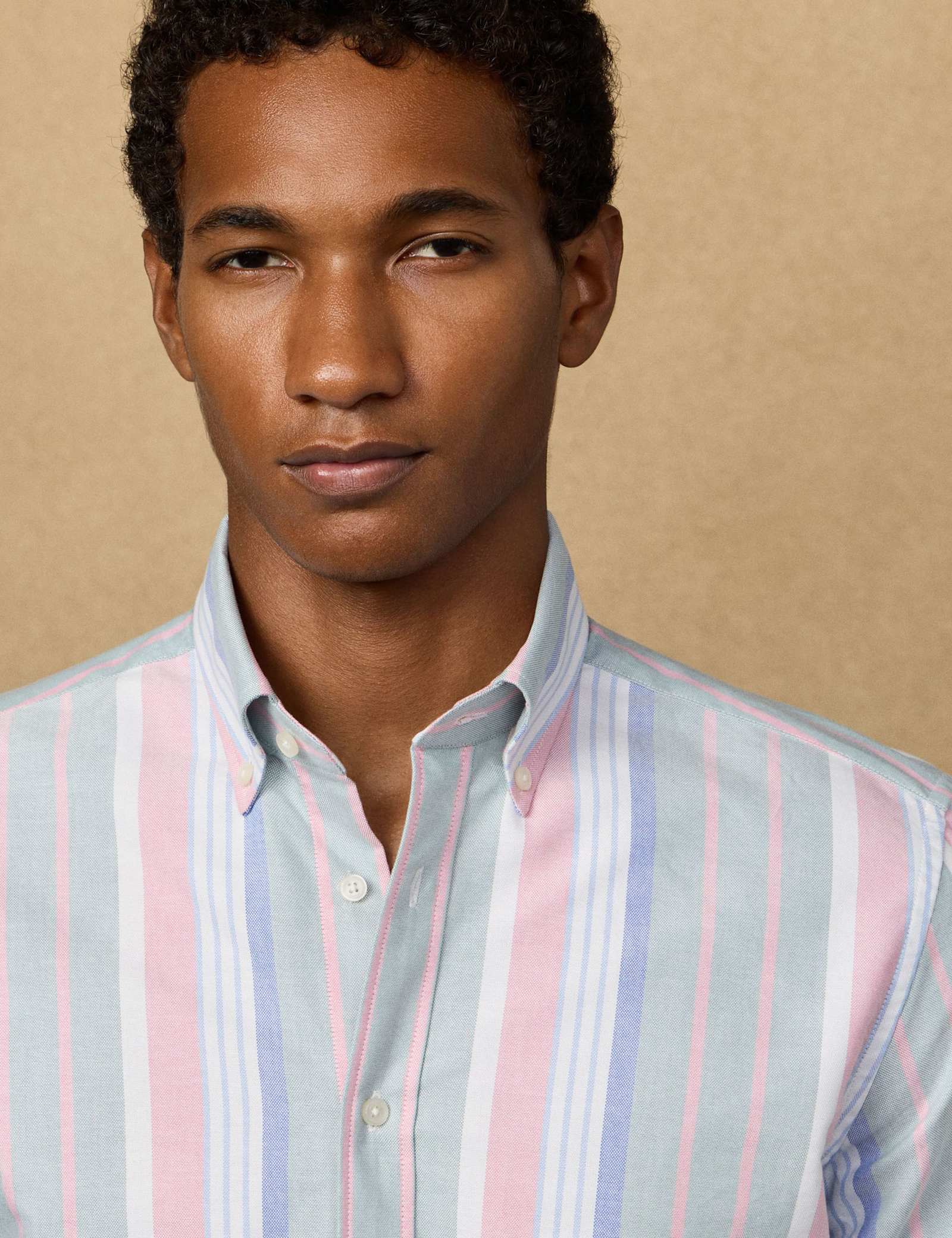 Slim Fit Pure Cotton Striped Oxford Shirt - image 4