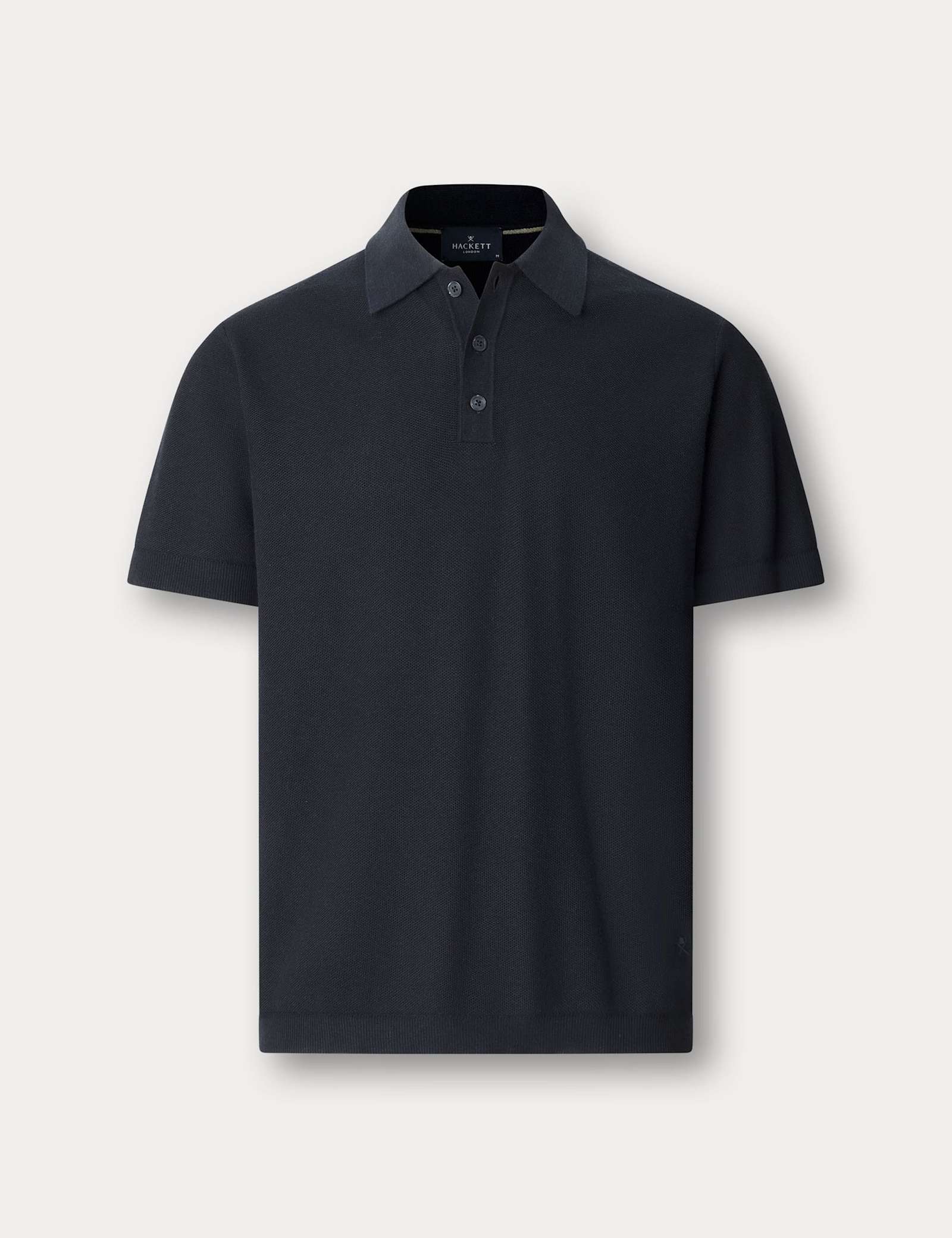 Cotton Rich Knitted Polo Shirt with Cashmere - image 1