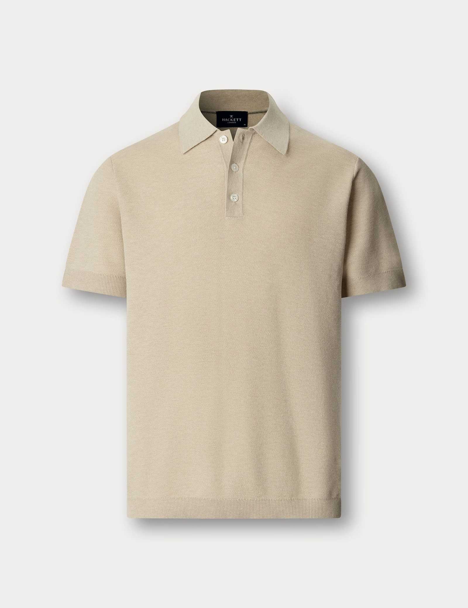 Cotton Rich Knitted Polo Shirt with Cashmere - image 2