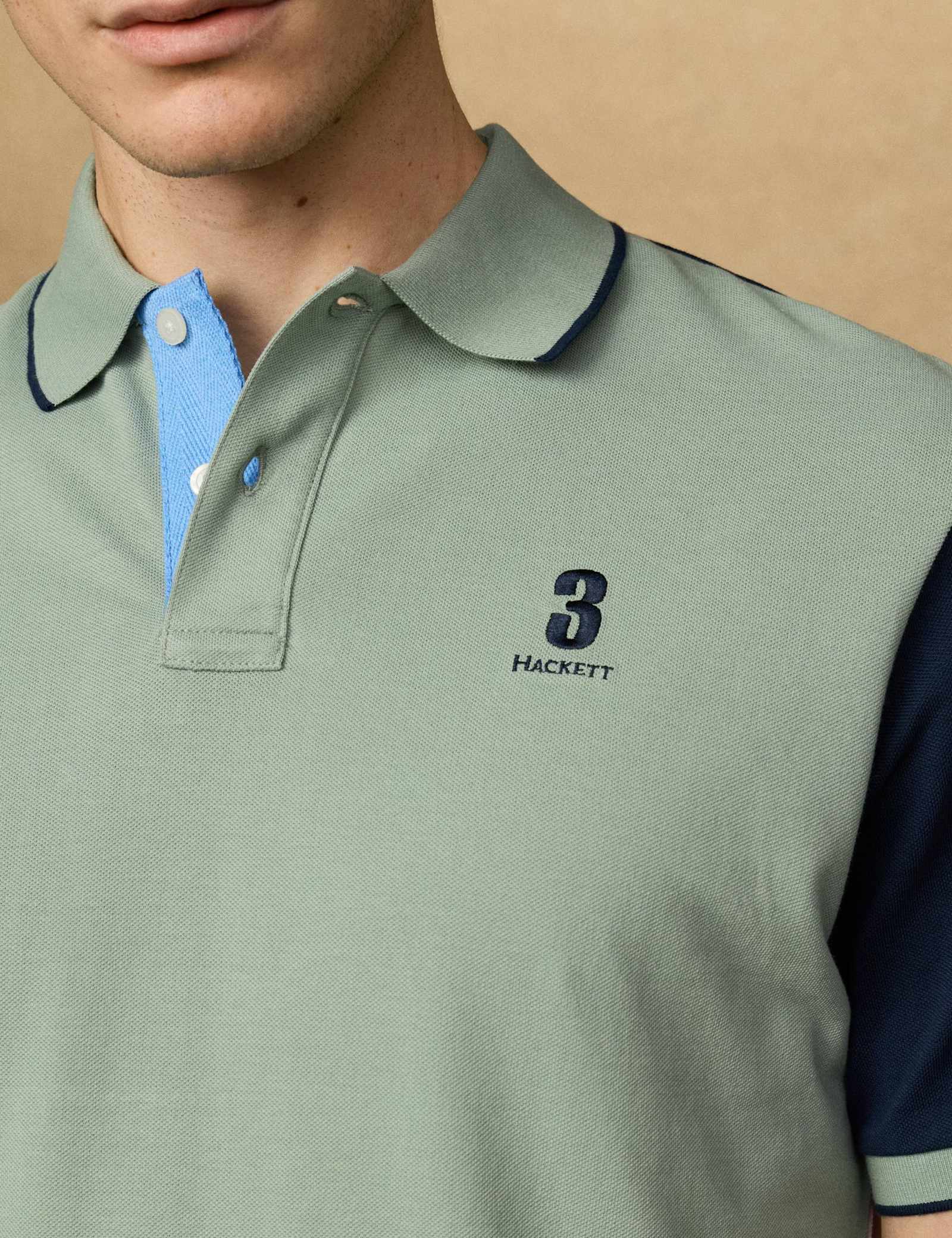 Heritage Pure Cotton Colour Block Polo Shirt - image 5