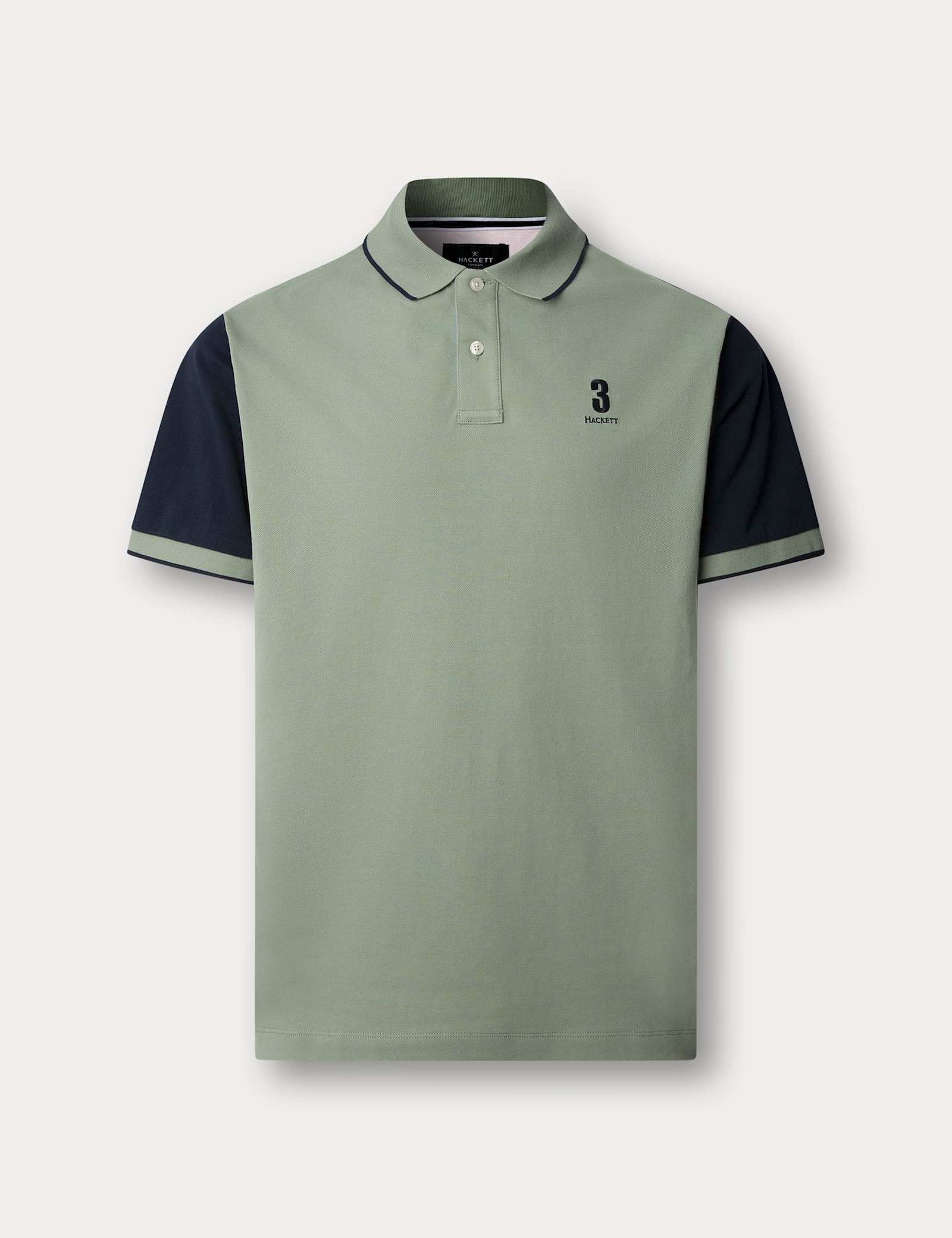 Heritage Pure Cotton Colour Block Polo Shirt - image 1