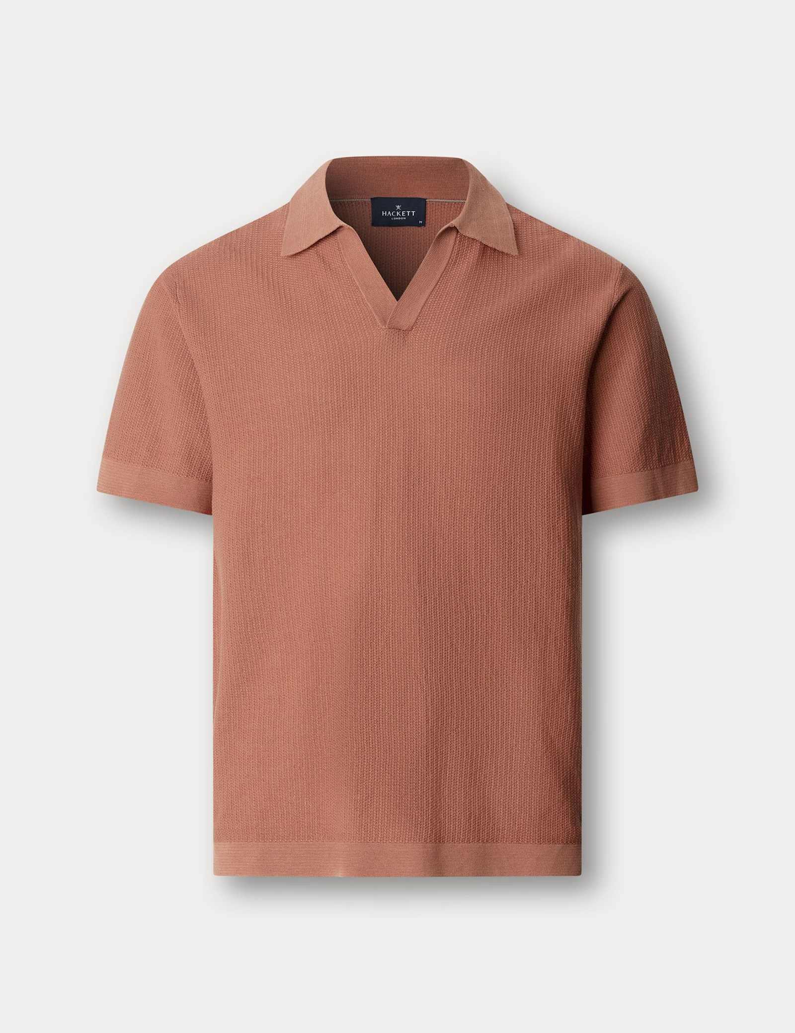 Pure Cotton Open Neck Knitted Polo Shirt - image 2