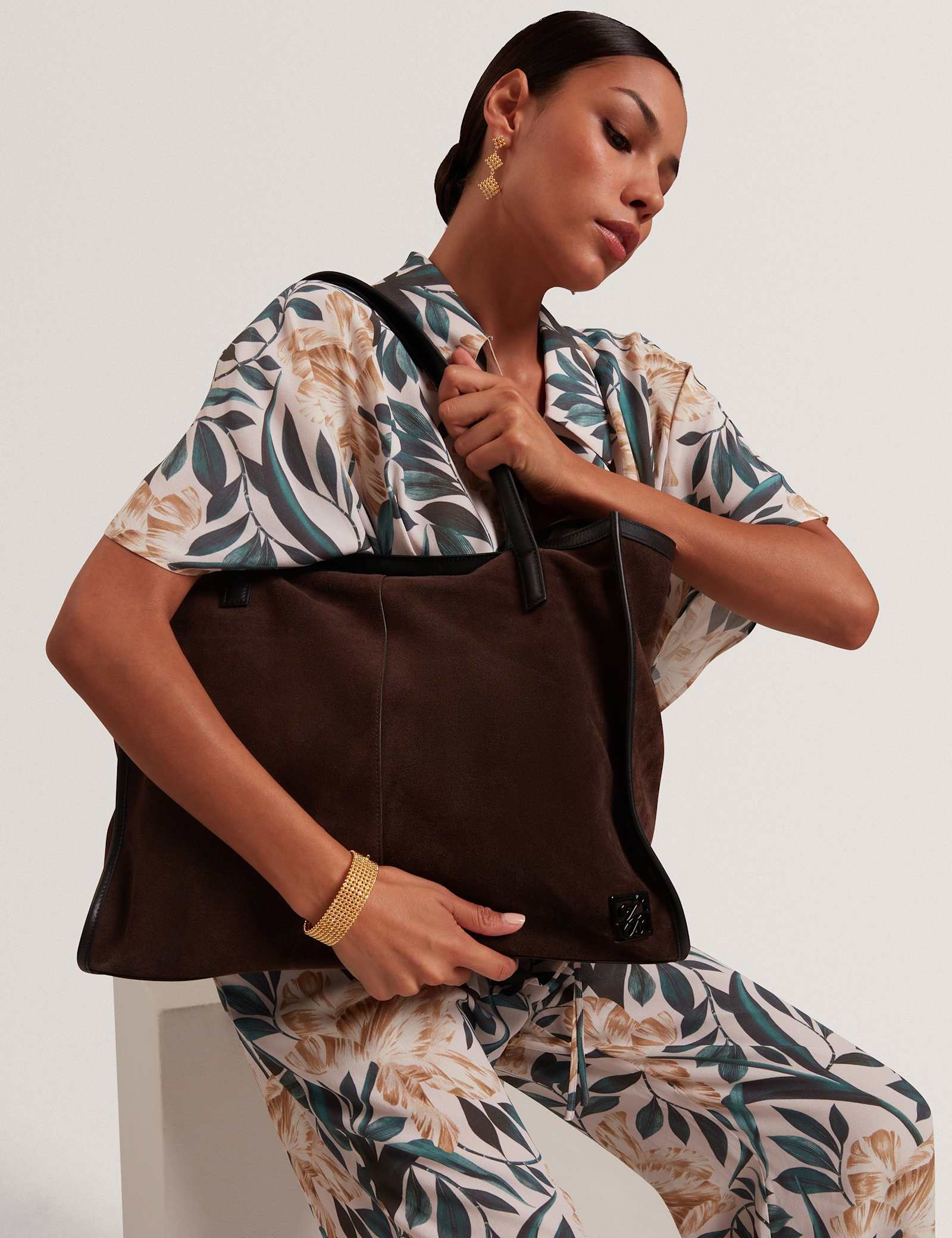 Suede Tote Bag - image 4