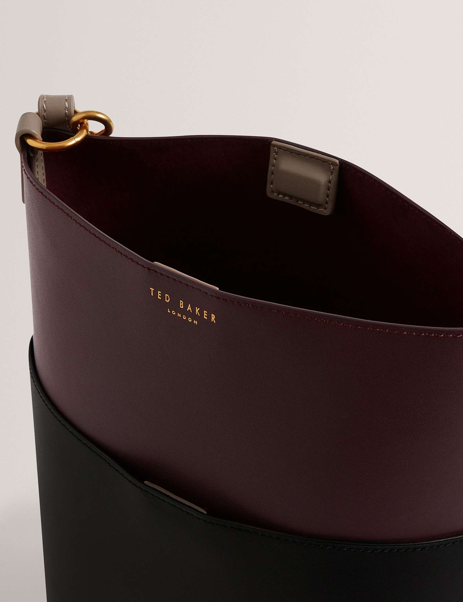 Leather Braided Handle Bucket Bag - image 3