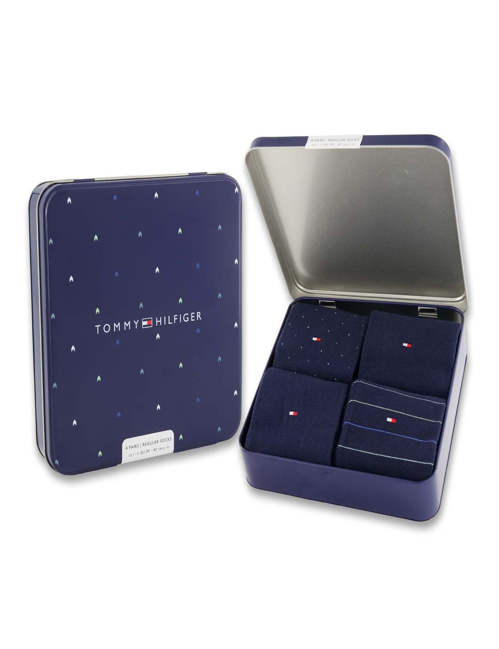4 Pack Assorted Cotton Rich Socks Gift Tin - image 3