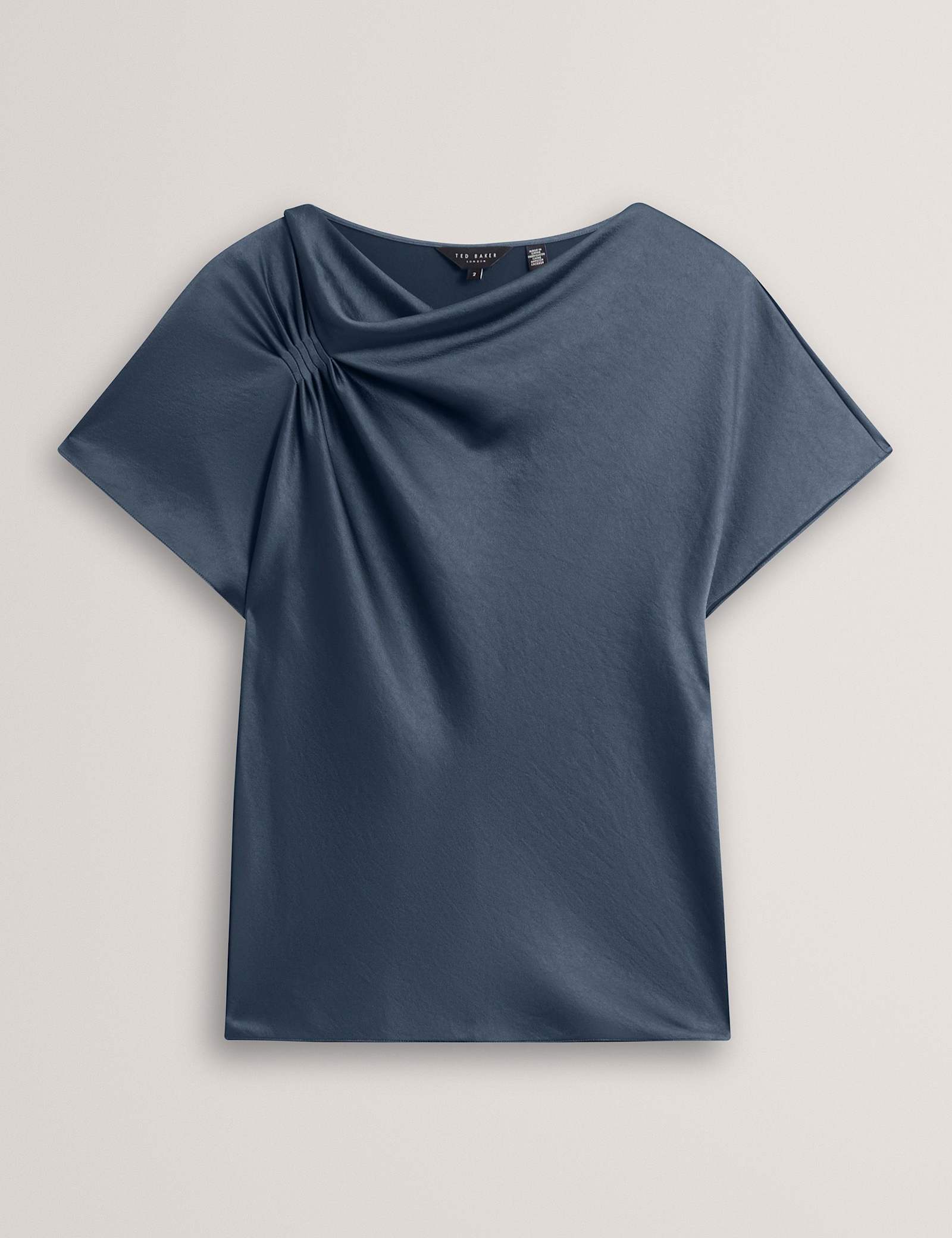 Gathered Shoulder Draped Top - image 1