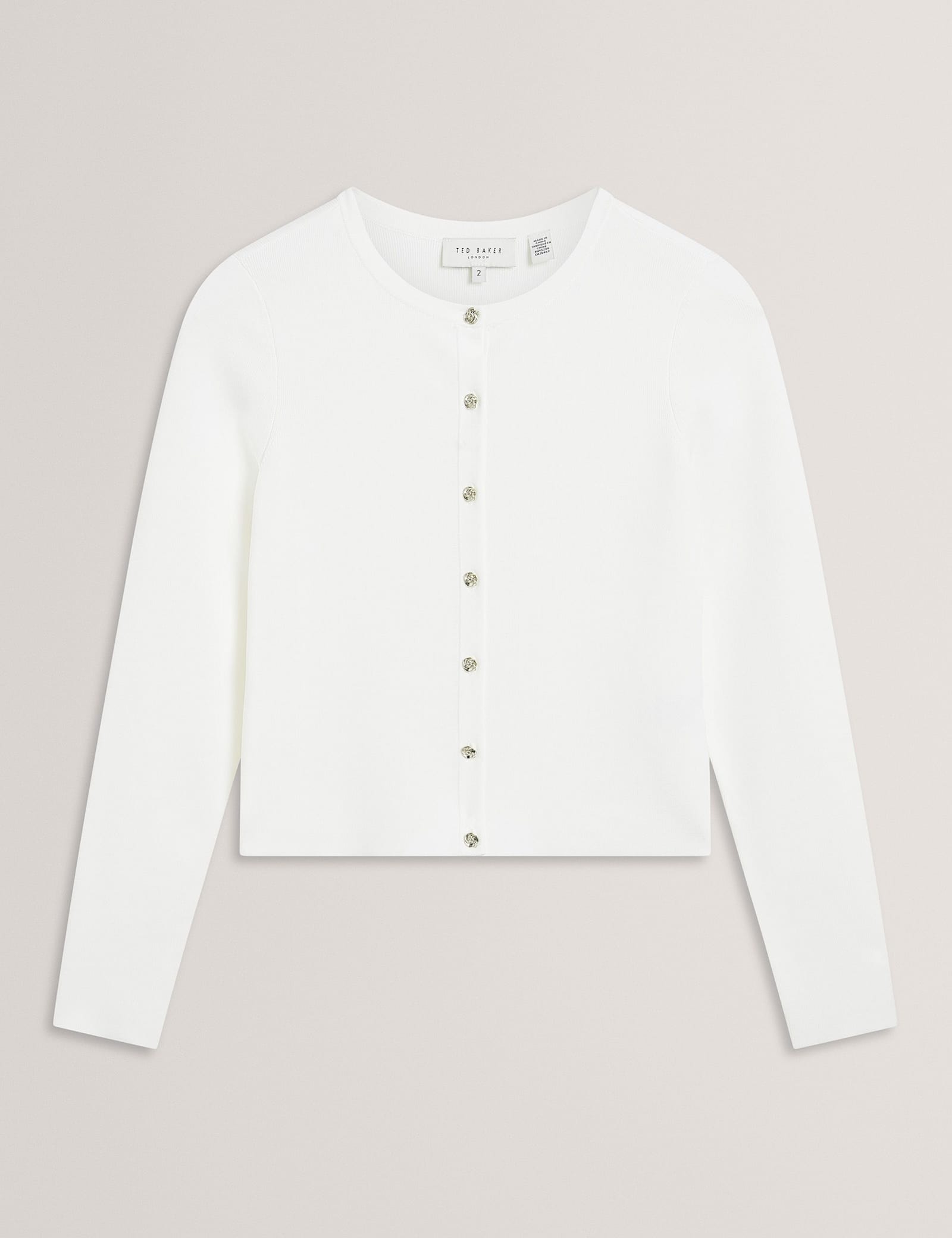 Cropped Crew Neck Cardigan - image 1