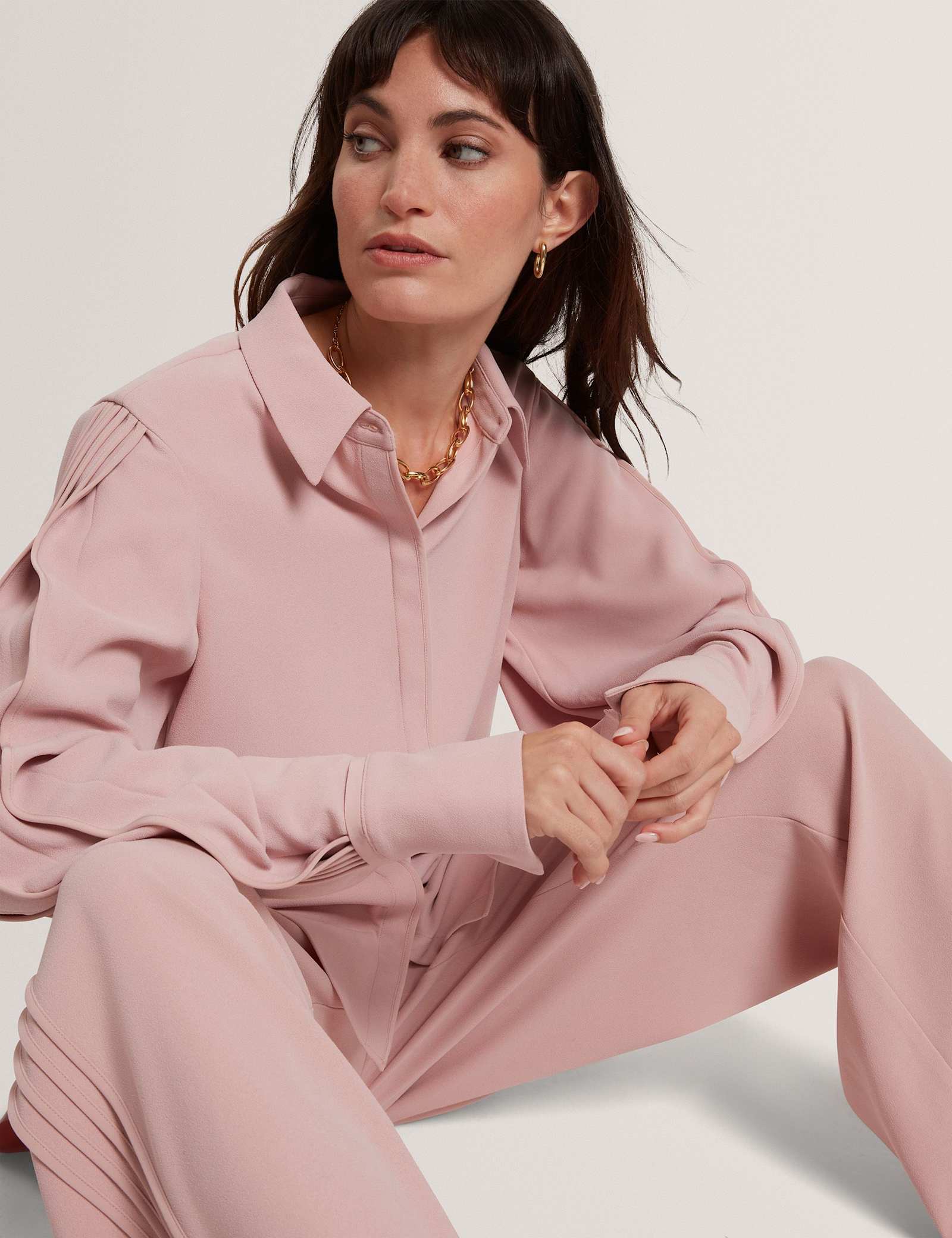 Satin Piping Detail Shirt - image 4