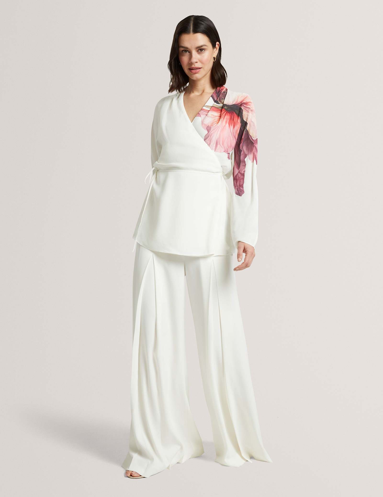 Floral Tie Detail Wrap Blouse - image 2